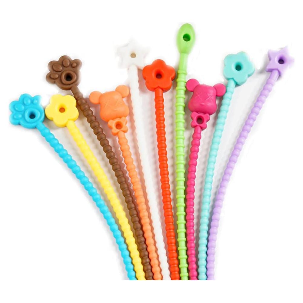 25 Clips de Silicona Reutilizables Heuskay 22 cm Color Aleatorio