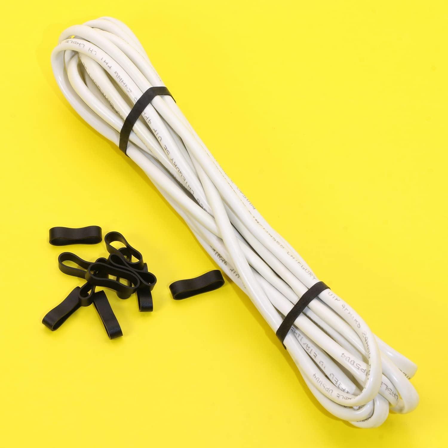 Correas de Silicona Negras ONLYKXY 200 Piezas 15 mm