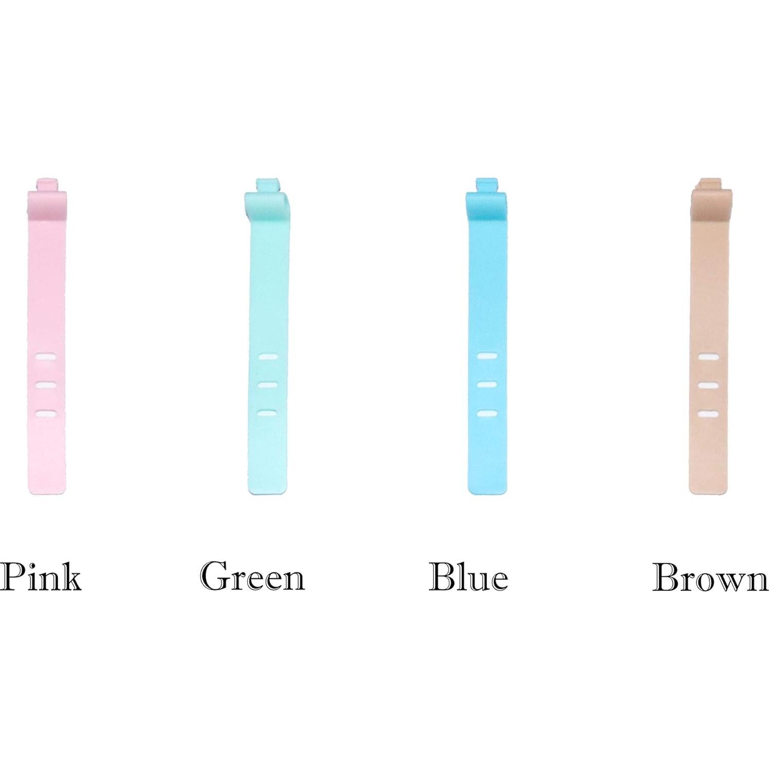 30 Sujetadores de Cable de Silicona FGen Multicolor 3-5 Agujeros