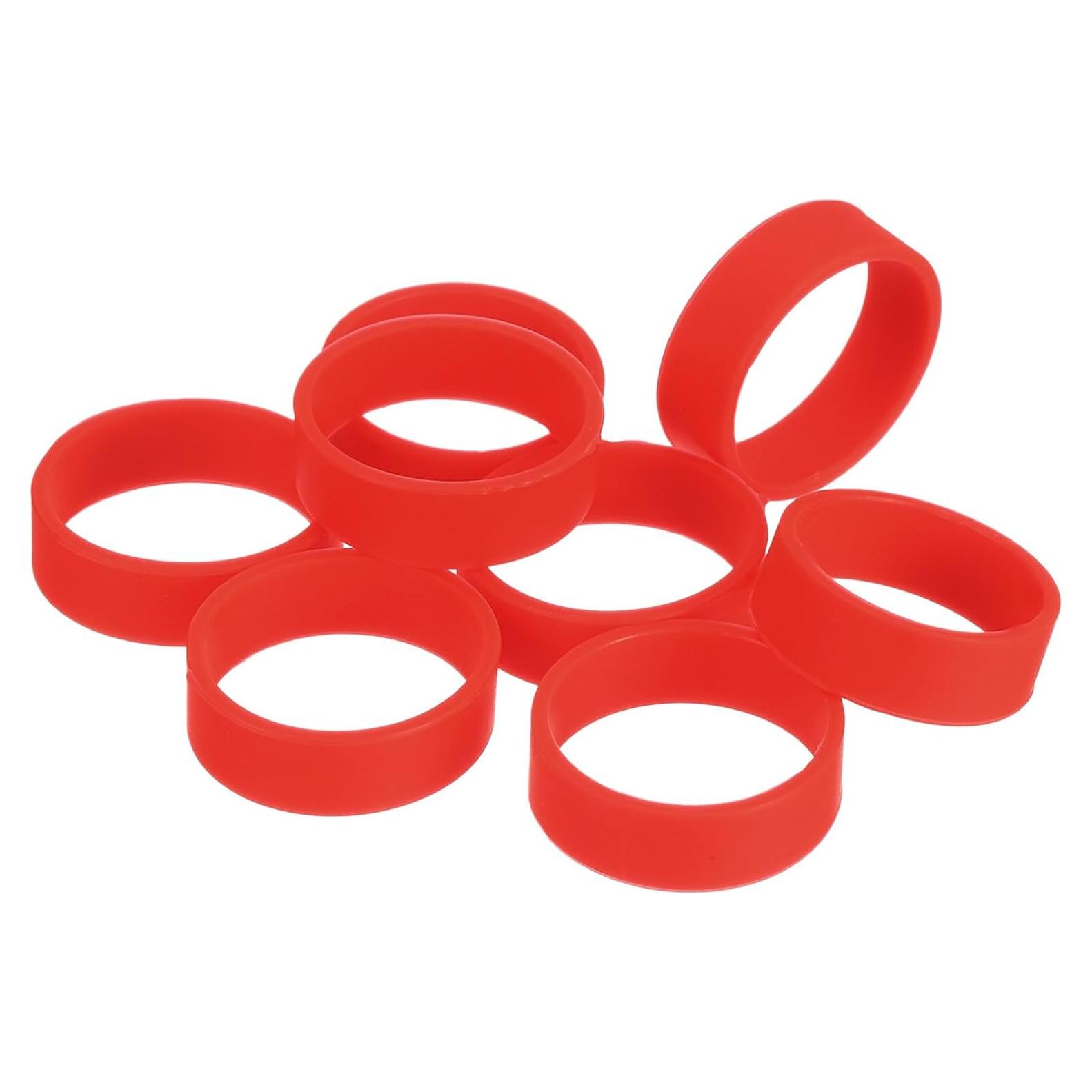 Bandas de Goma de Silicona uxcell 20Pcs 20x7mm Rojas