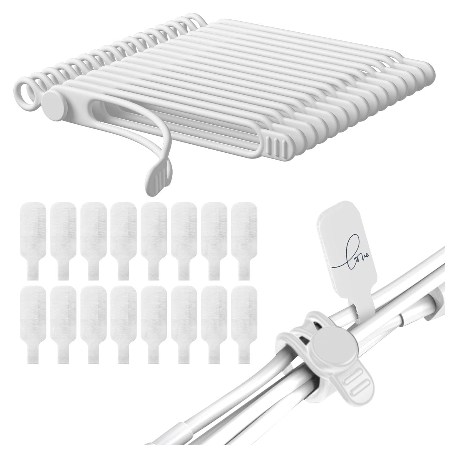 32 Piezas Etiquetas y Bridas de Cable Nearockle - Nylon Blanco