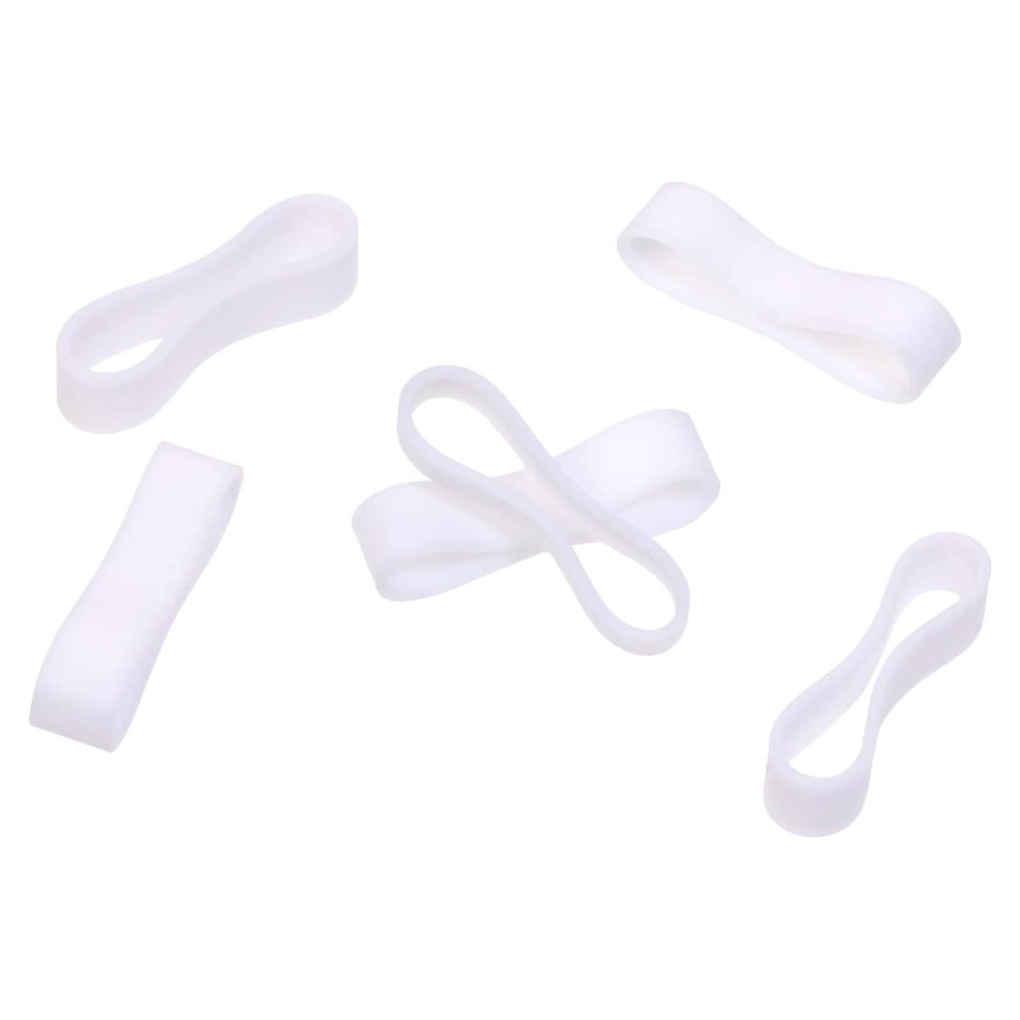 200 Piezas Correas de Silicona ONLYKXY 15 mm Blancas