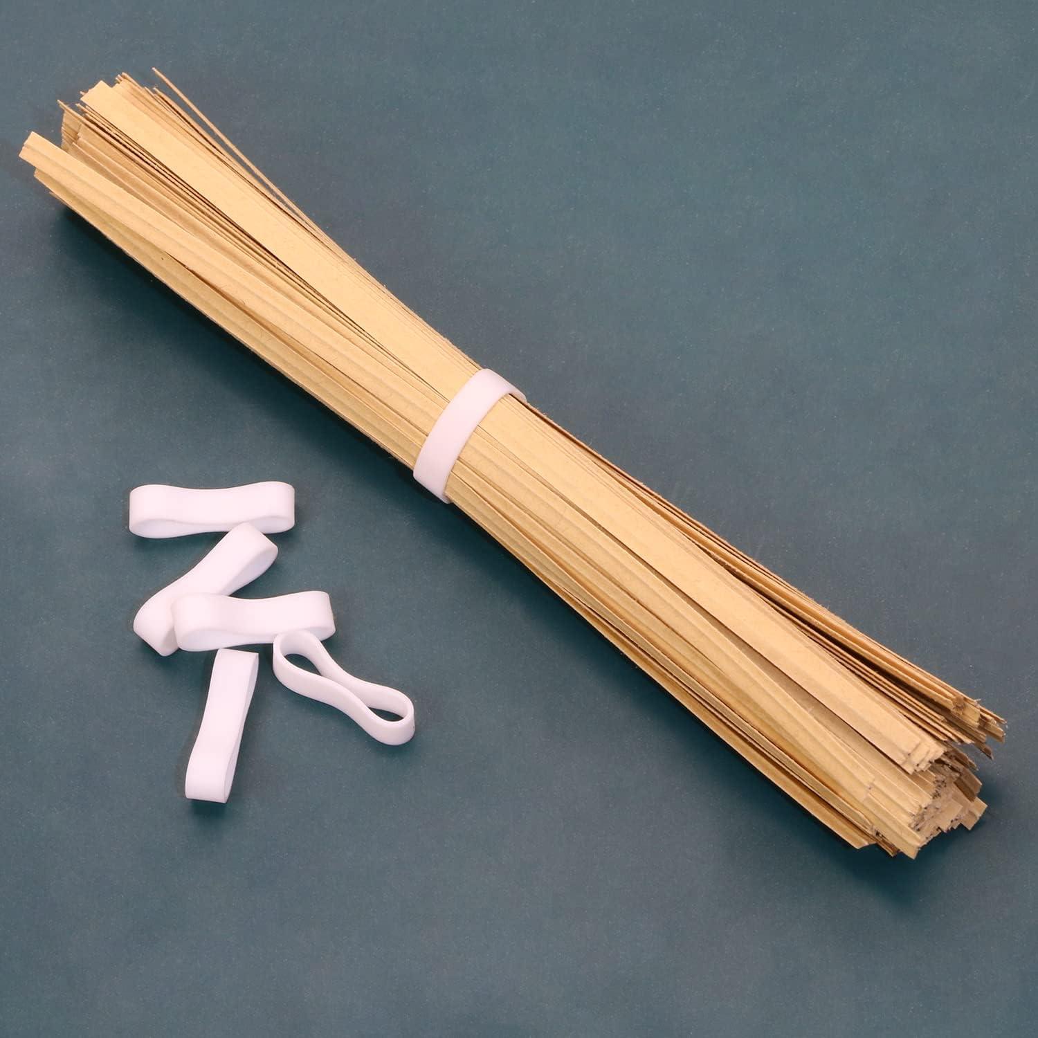 200 Piezas Correas de Silicona ONLYKXY 15 mm Blancas