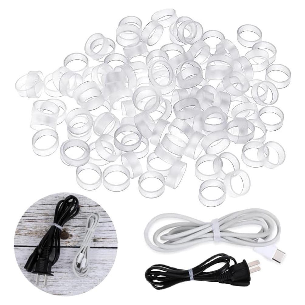 200 Bandas Elásticas Transparentes de Silicona LNYMZD 1.27 cm