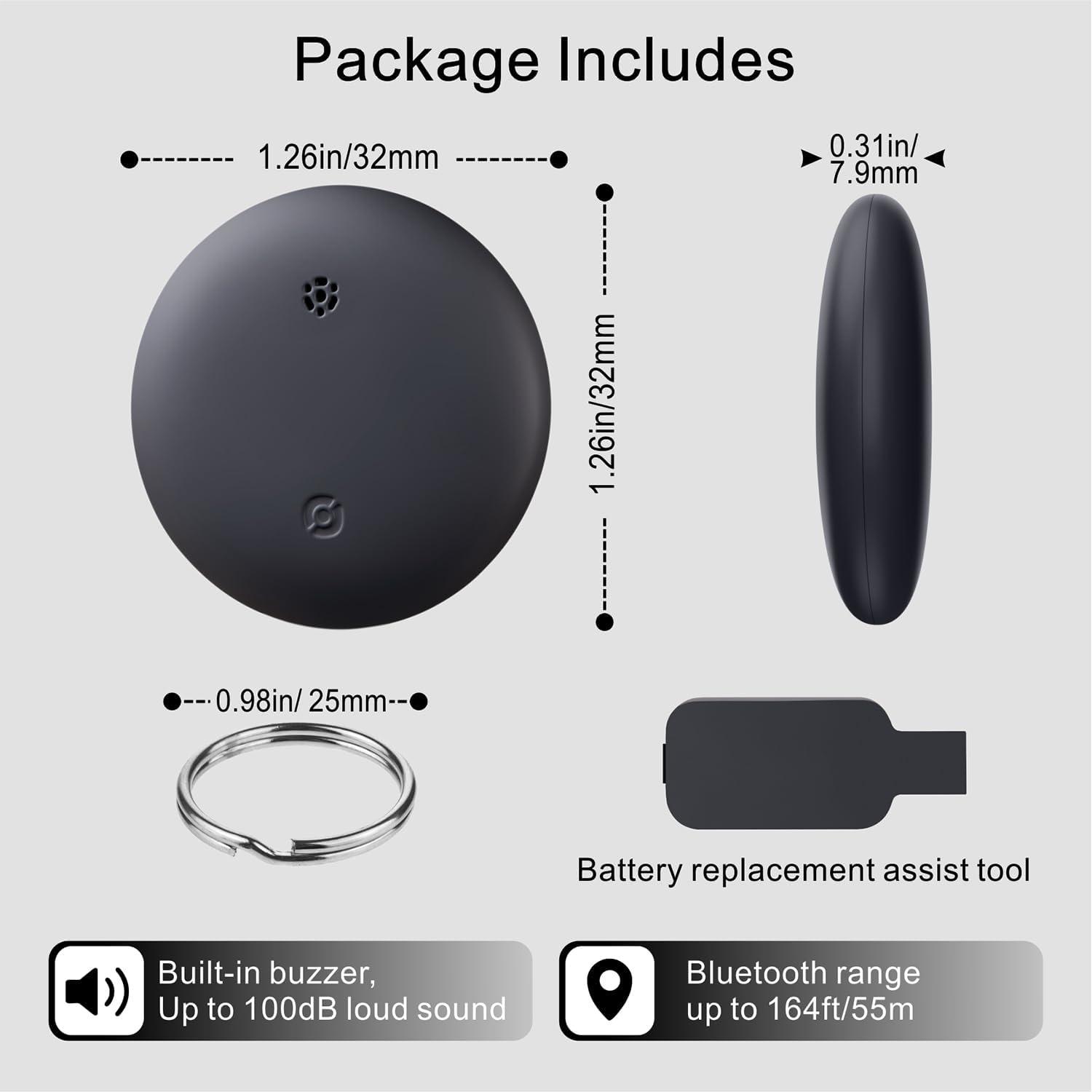 Etiquetas de Rastreo GPS Bluetooth Android Bestray HB15 - Paquete de 4