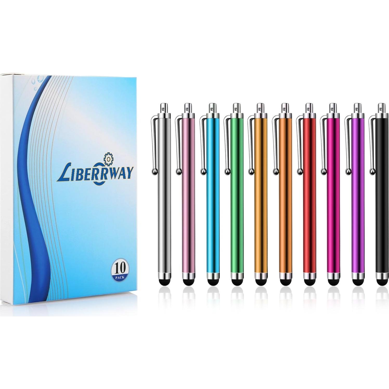 Bolígrafos Stylus LIBERRWAY Paquete de 10 para Pantallas Táctiles