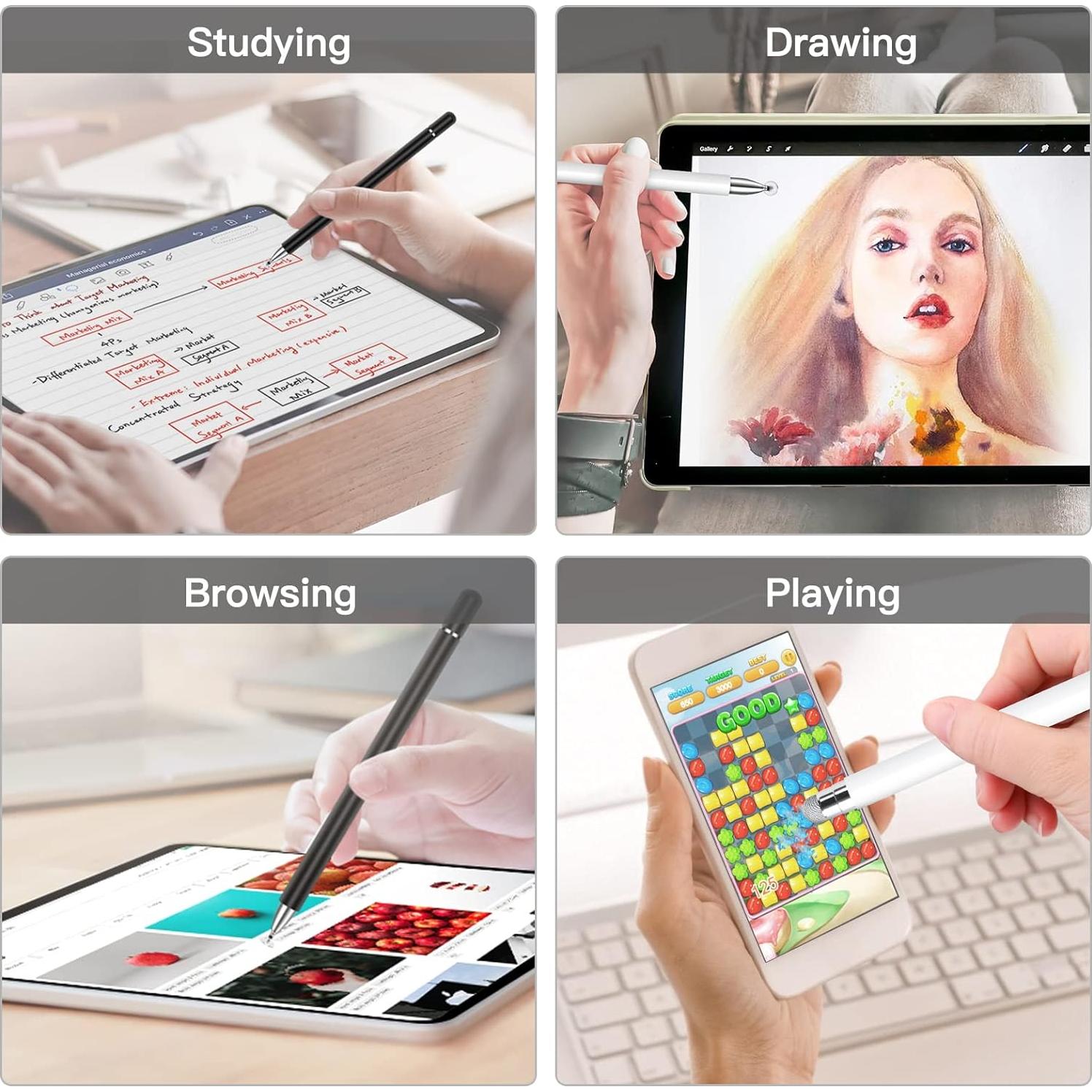 Lápiz Stylus Doble Punta STYLUSHOME para Pantallas Táctiles