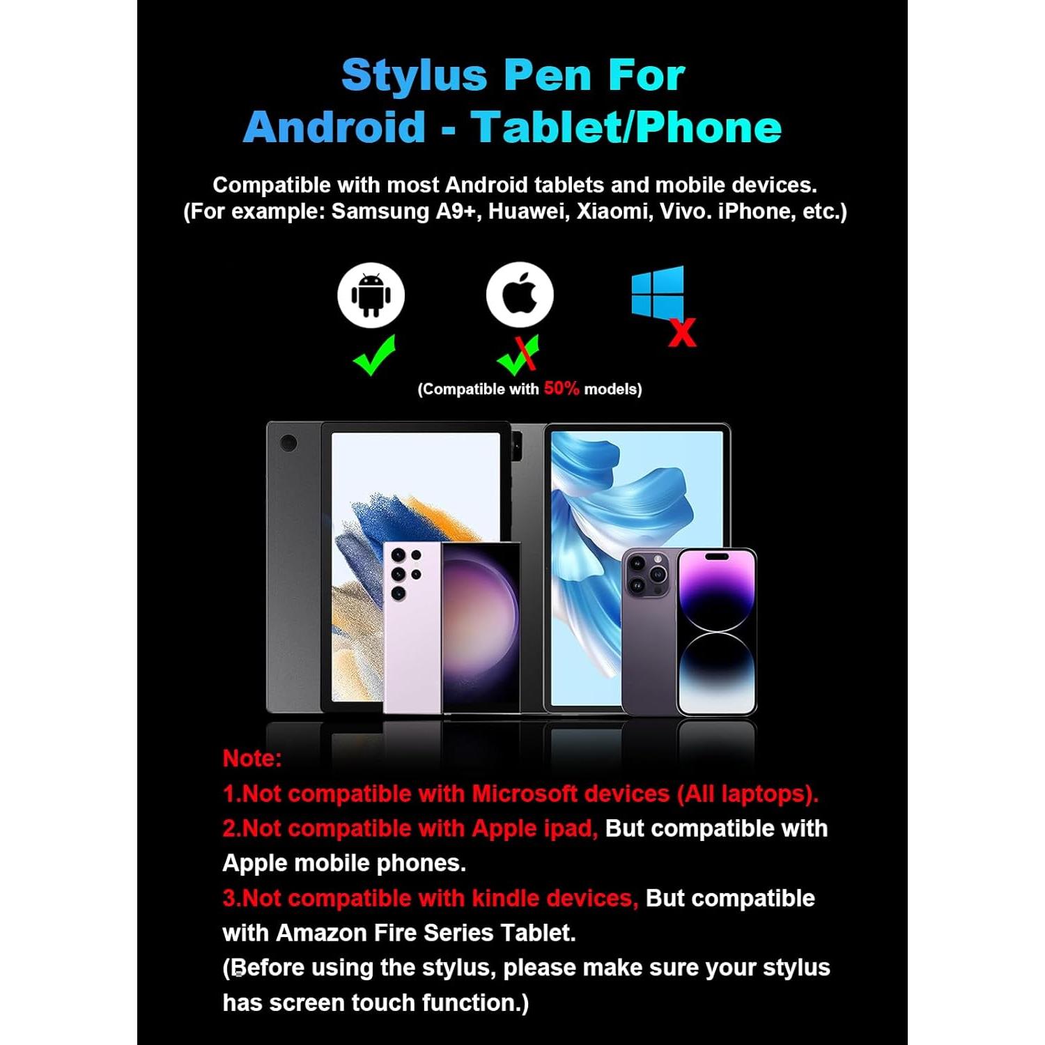 Lápiz Stylus DOGAIN A16U para Tabletas y Teléfonos Android - Negro