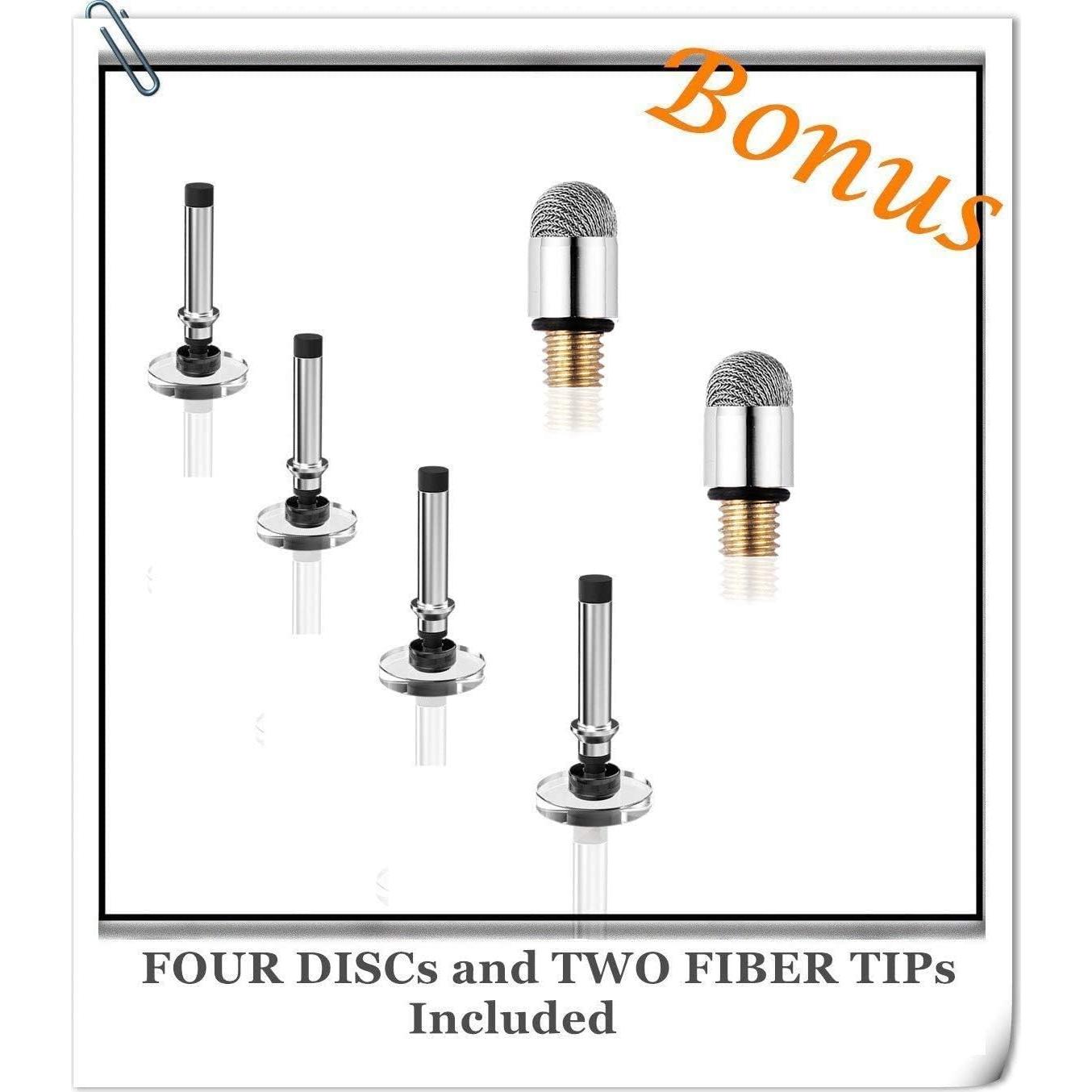 Stylus Universal MEKO 2 en 1 con 6 Puntas Reemplazo Negro