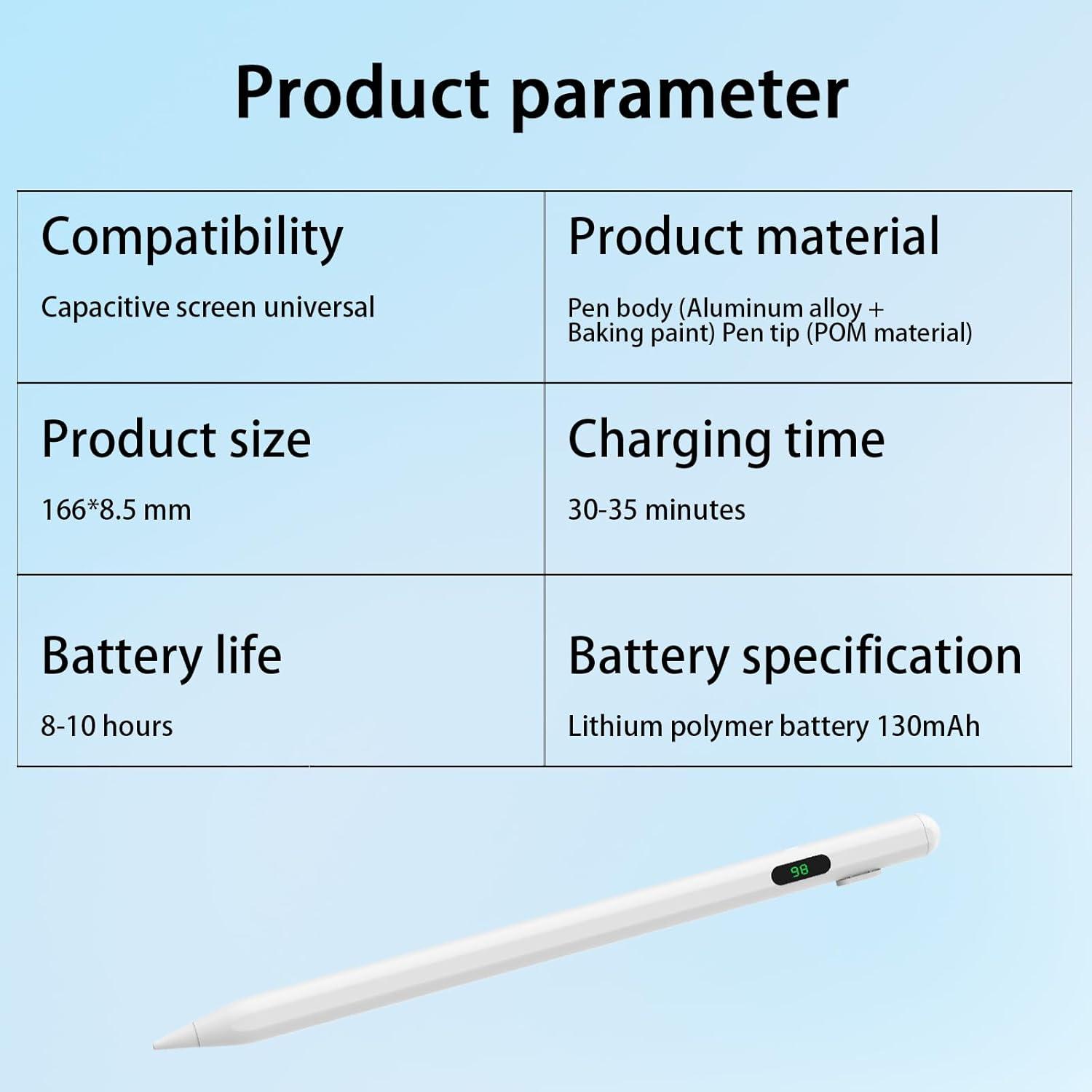 Bolígrafo Stylus Universal Activo K12 - Carga Rápida - Blanco