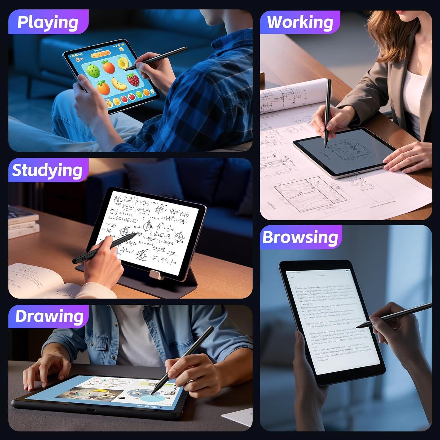 Lápiz Stylus Kenkor para Pantallas Táctiles - Negro, 4 Puntas