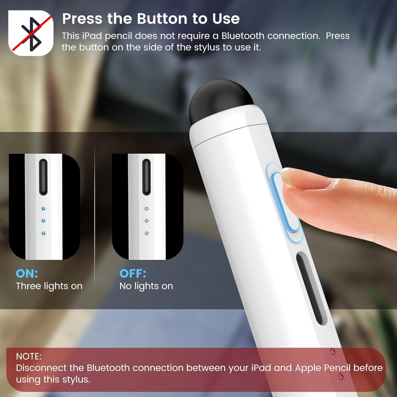 Lápiz Stylus para iPad 11"/10"/9" - Carga Rápida 13 min