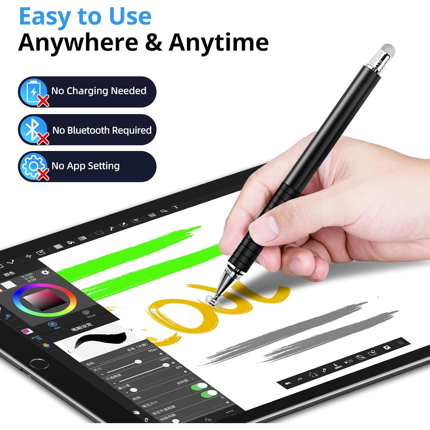 Bolígrafo Estilográfico GUUGEI 2 en 1 Capacitivo 4Pack