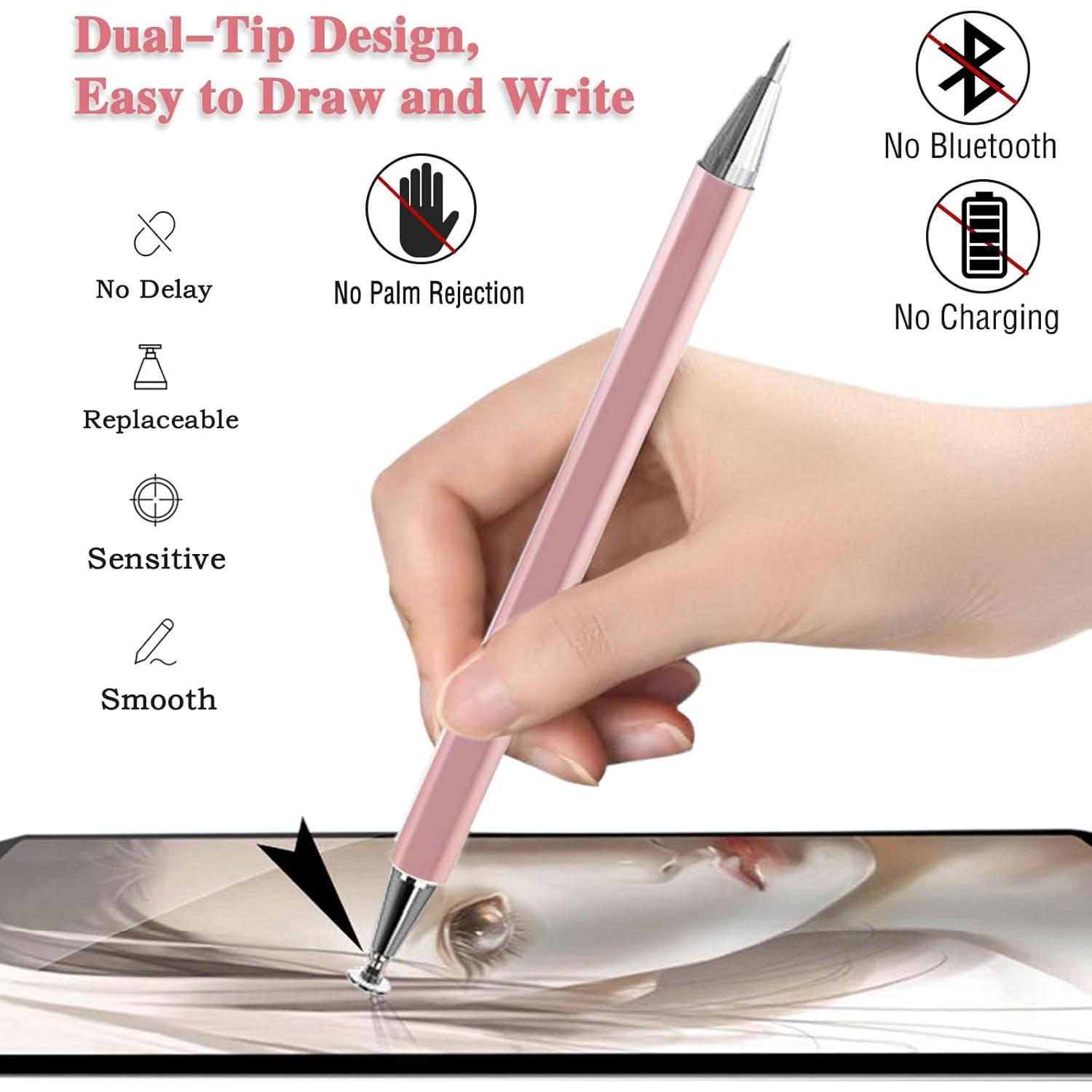 Bolígrafo Estilizador 3 en 1 Luntak Rosa para Pantallas Táctiles