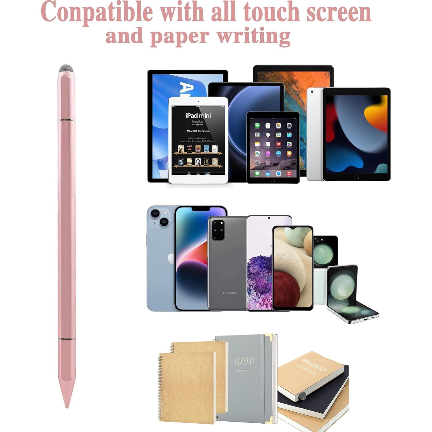 Bolígrafo Estilizador 3 en 1 Luntak Rosa para Pantallas Táctiles