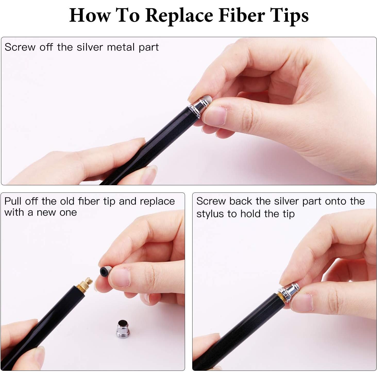 StylusHome Estilógrafo Táctil 2 en 1 con 12 Puntas Reemplazables