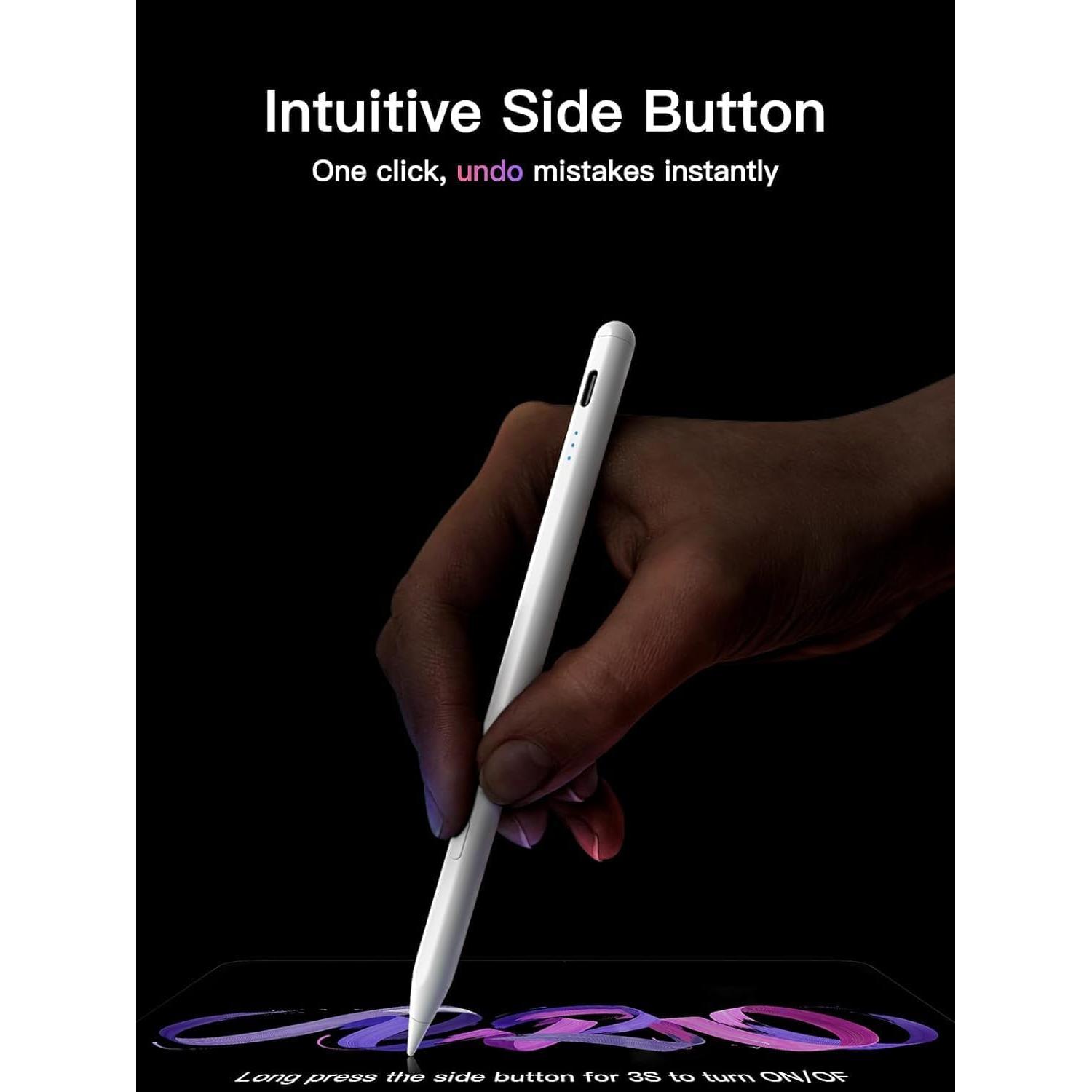 Lápiz Stylus KEPPRO para iPad 2018-2025, Carga Rápida USB-C