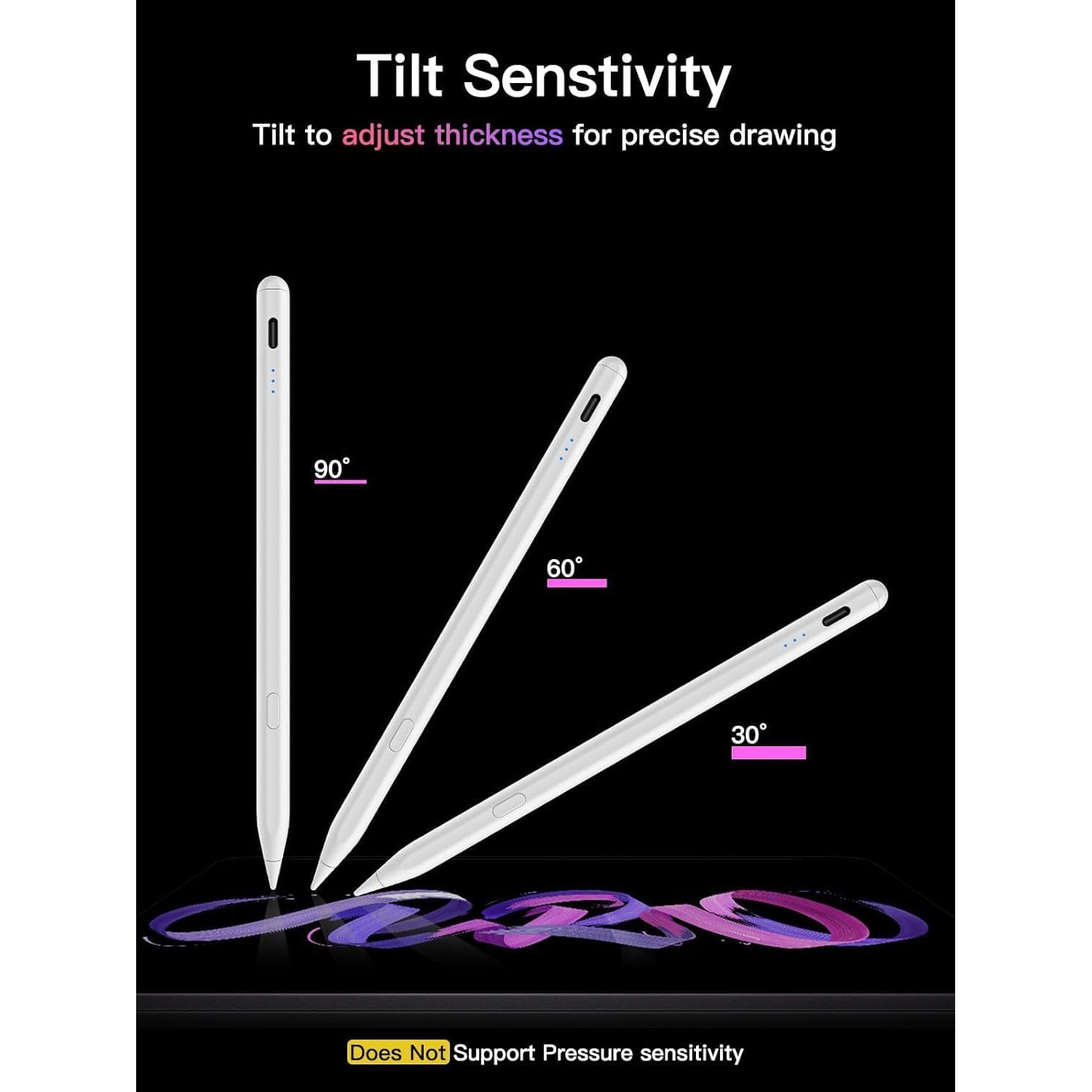 Lápiz Stylus KEPPRO para iPad 2018-2025, Carga Rápida USB-C