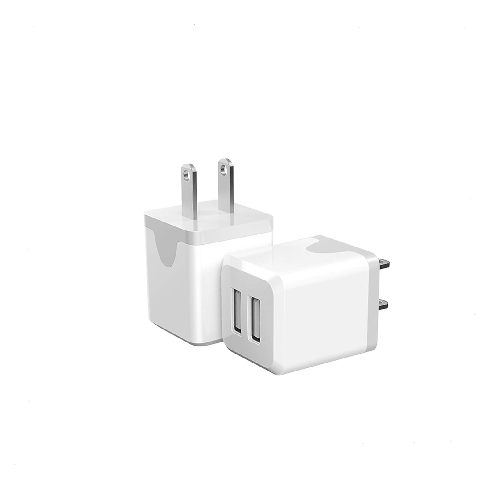 Cargador de Pared USB Doble Puerto 2.4A Blanco OFSPOWER