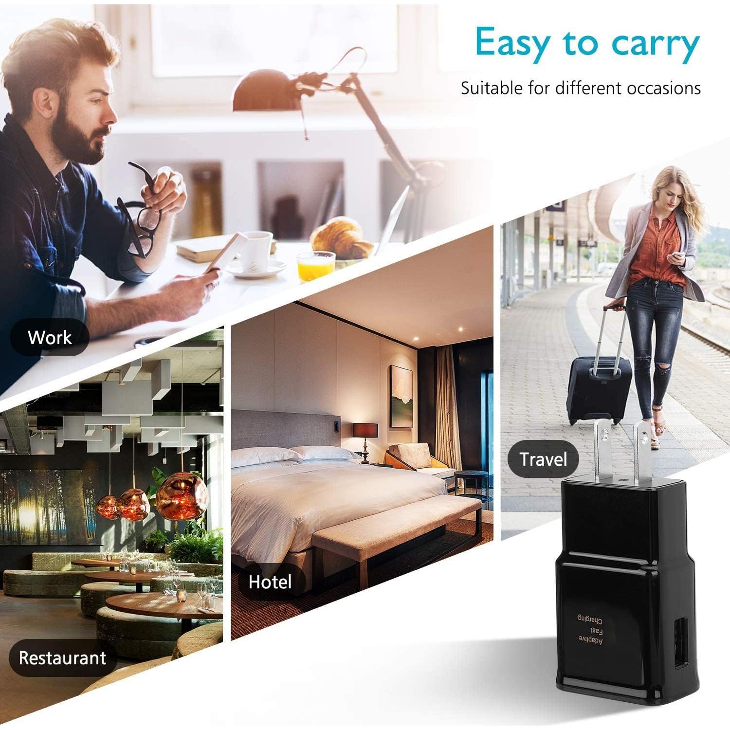 Cargador Rápido Adaptativo USB para Samsung Galaxy - 4 Piezas