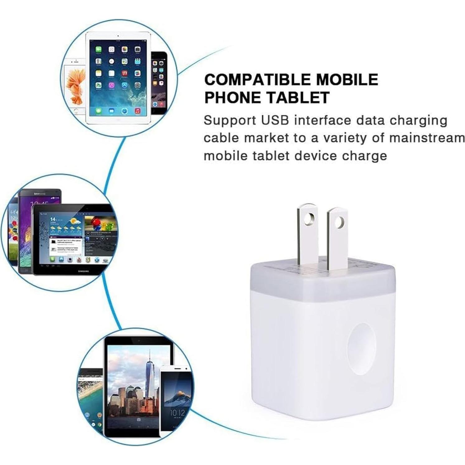 Adaptador Cargador de Pared USB Doble 5Pack 2.1A FiveBox