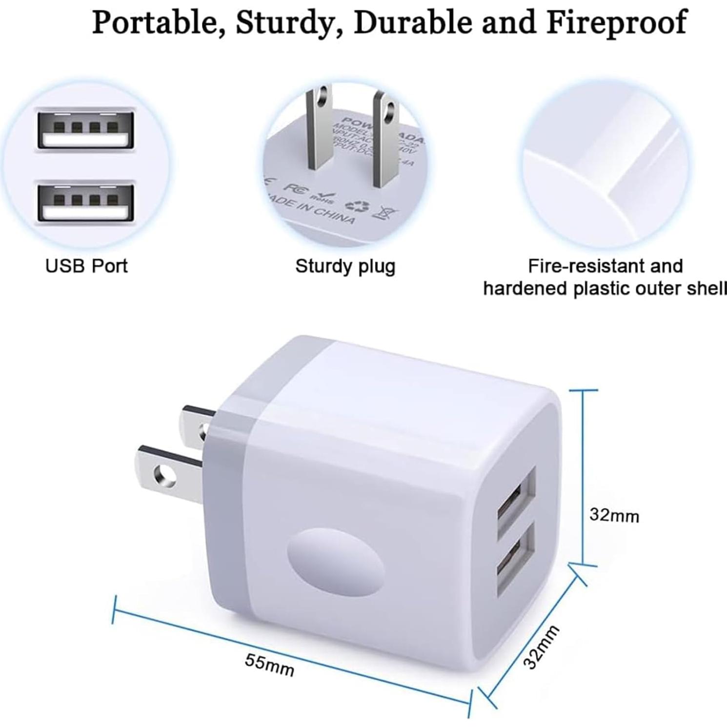 Adaptador Cargador de Pared USB Doble 5Pack 2.1A FiveBox