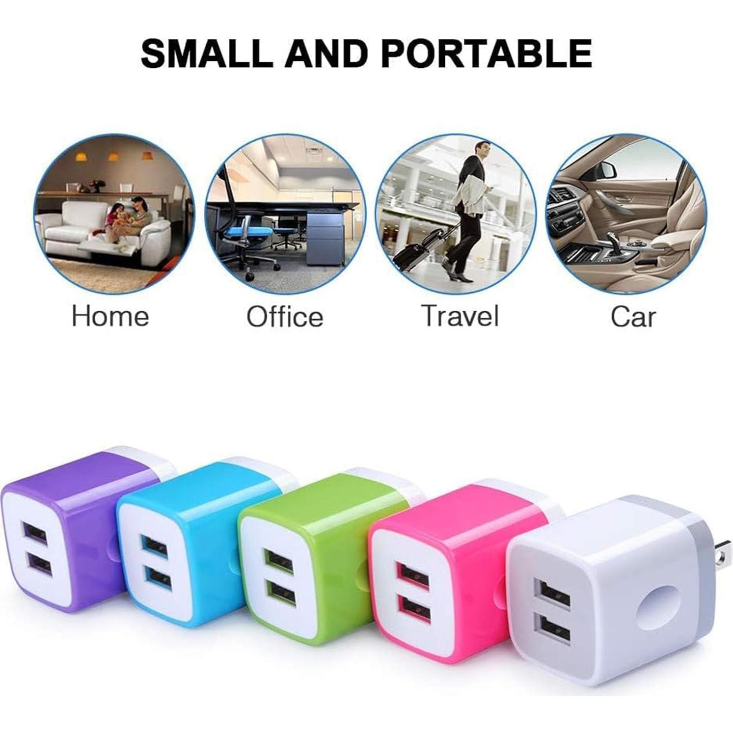 Adaptador Cargador de Pared USB Doble 5Pack 2.1A FiveBox