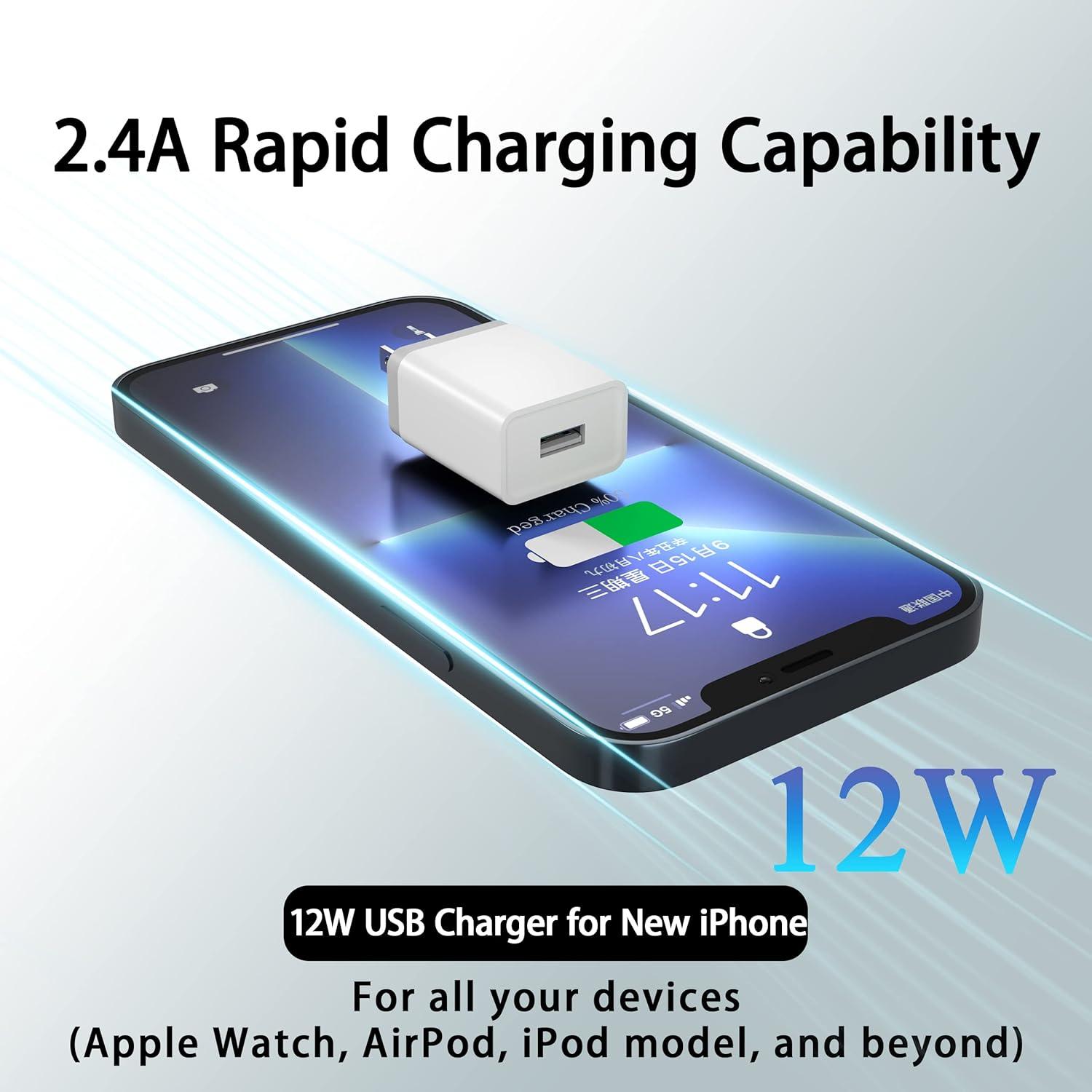 Cargador de pared USB DOTWARE 12W 2.4A para iPhone y Android