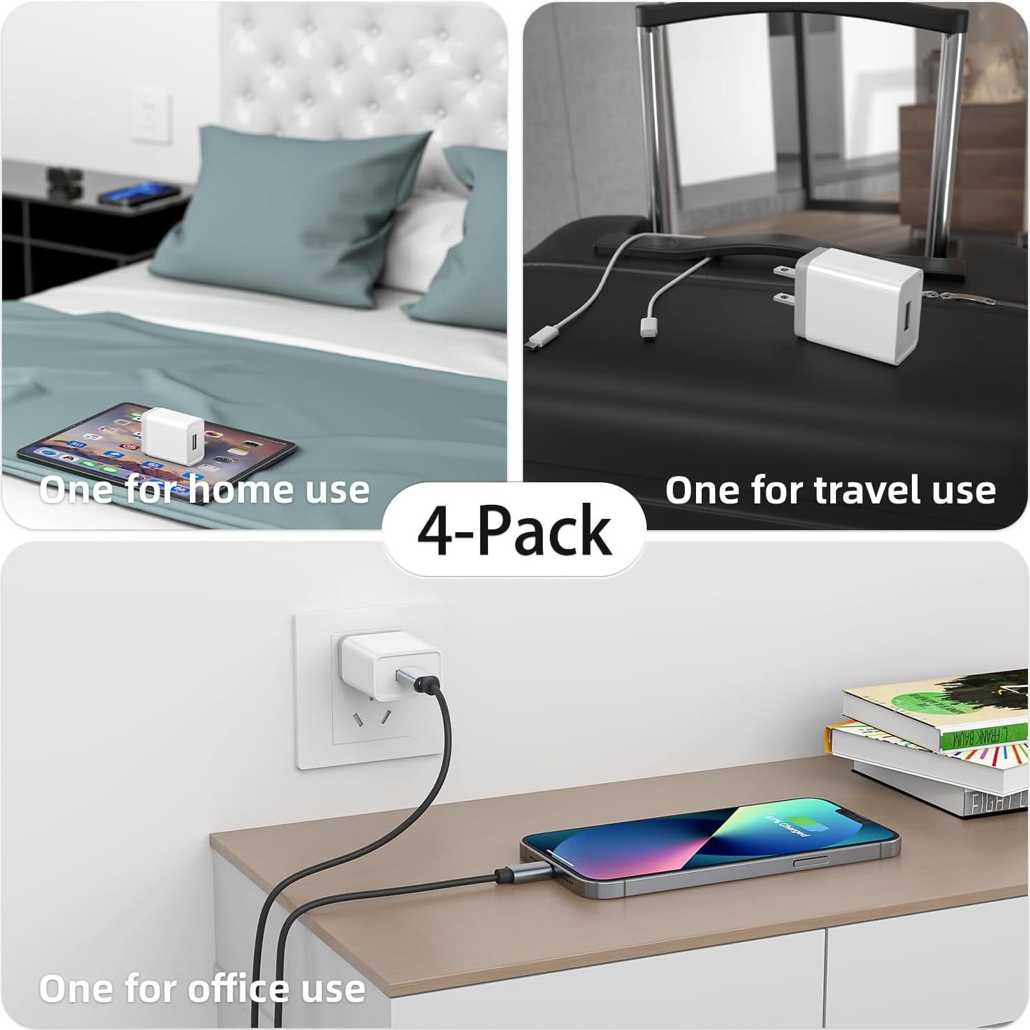 Cargador de pared USB DOTWARE 12W 2.4A para iPhone y Android