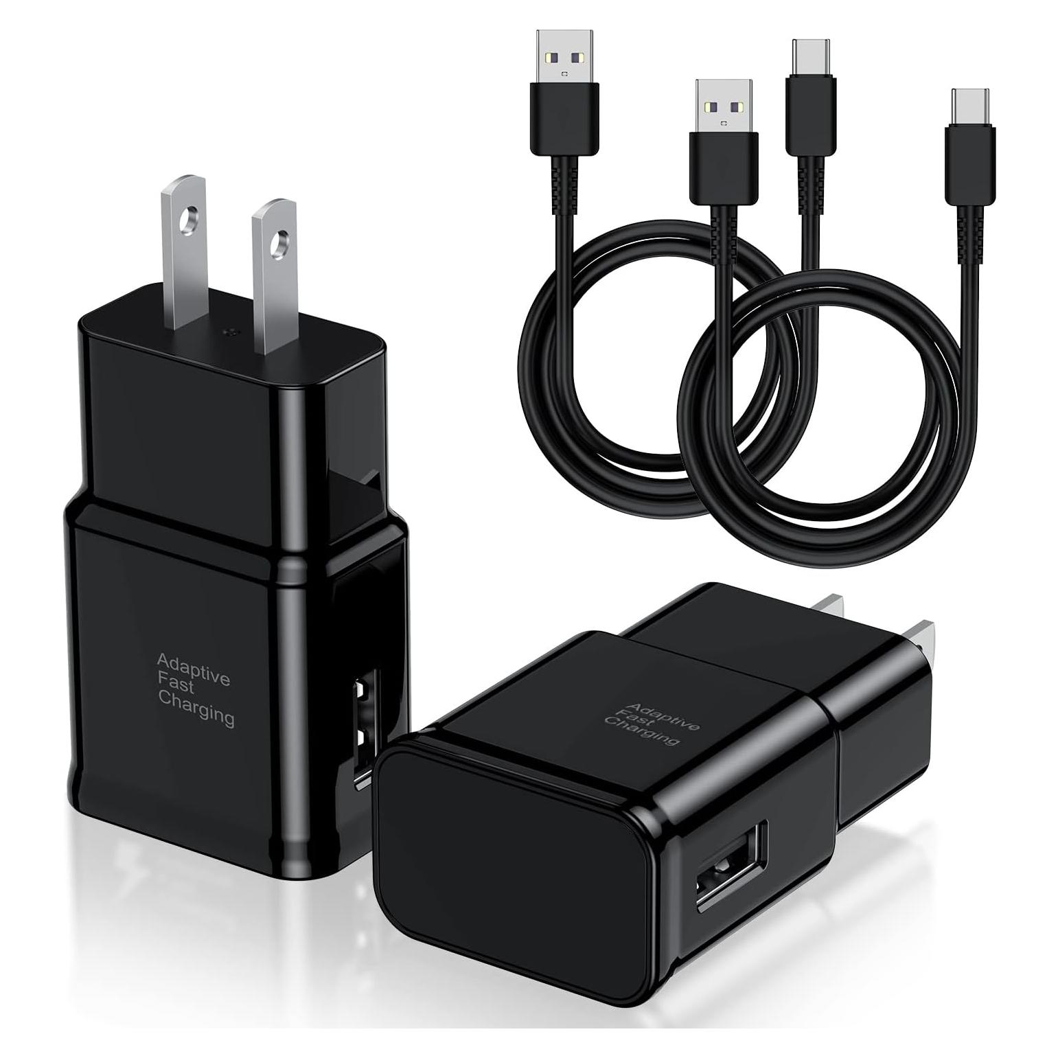 Cargador Rápido USB Tipo C 2 Piezas 15W para Samsung y Pixel