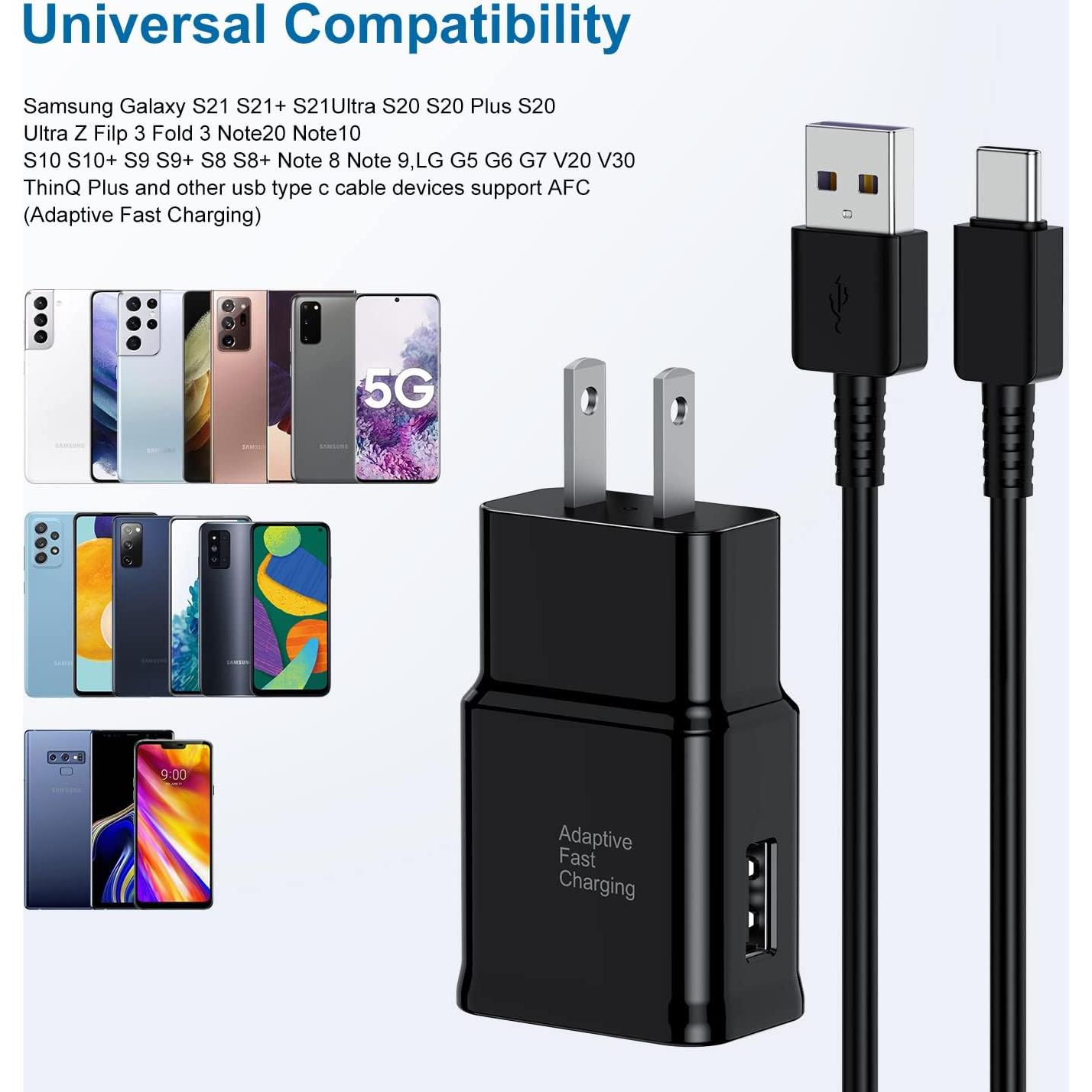 Cargador Rápido USB Tipo C 2 Piezas 15W para Samsung y Pixel