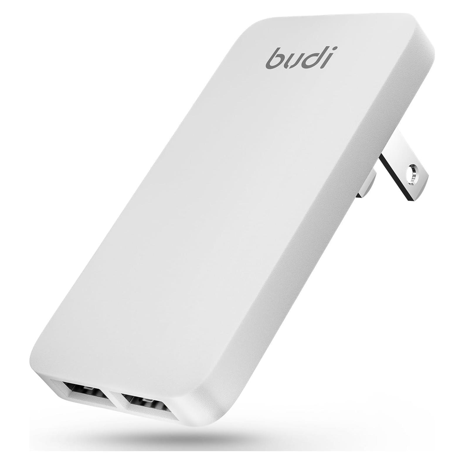 Cargador de Pared Budi 17W USB-A 2 Puertos Blanco