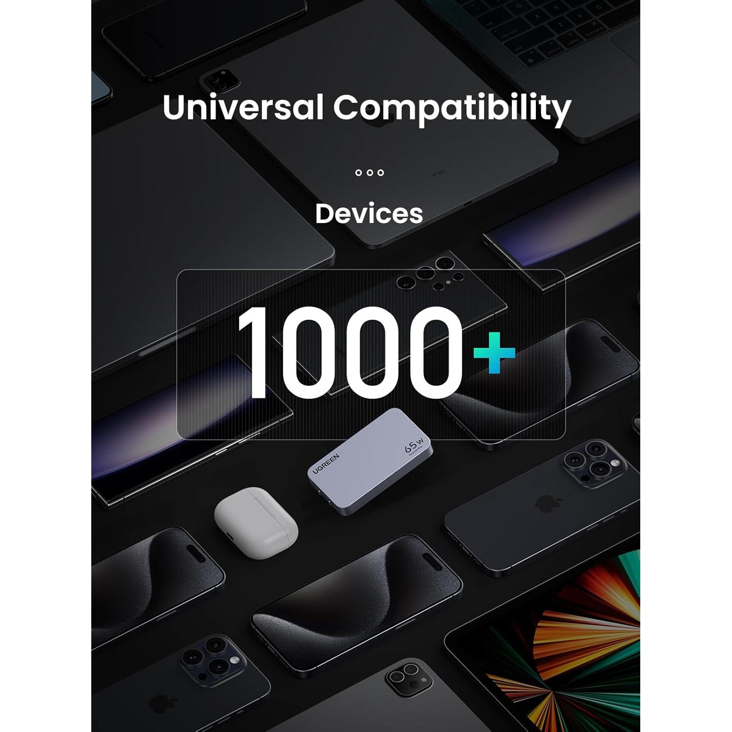 Cargador USB C UGREEN Nexode Pro 65W 3 Puertos Rápido