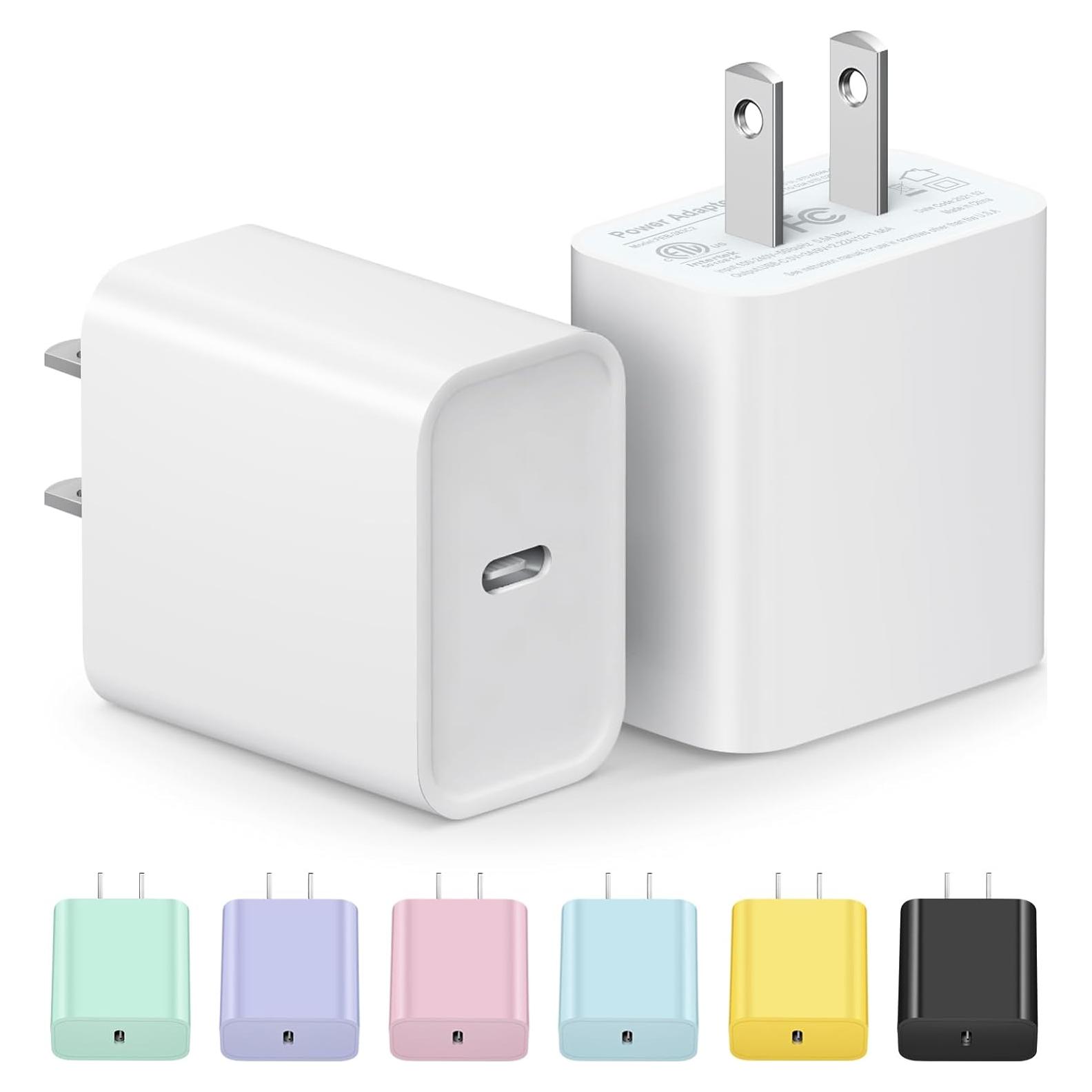 Cargador USB C 20W STAMISH para iPhone 16 y más - 2 Pack