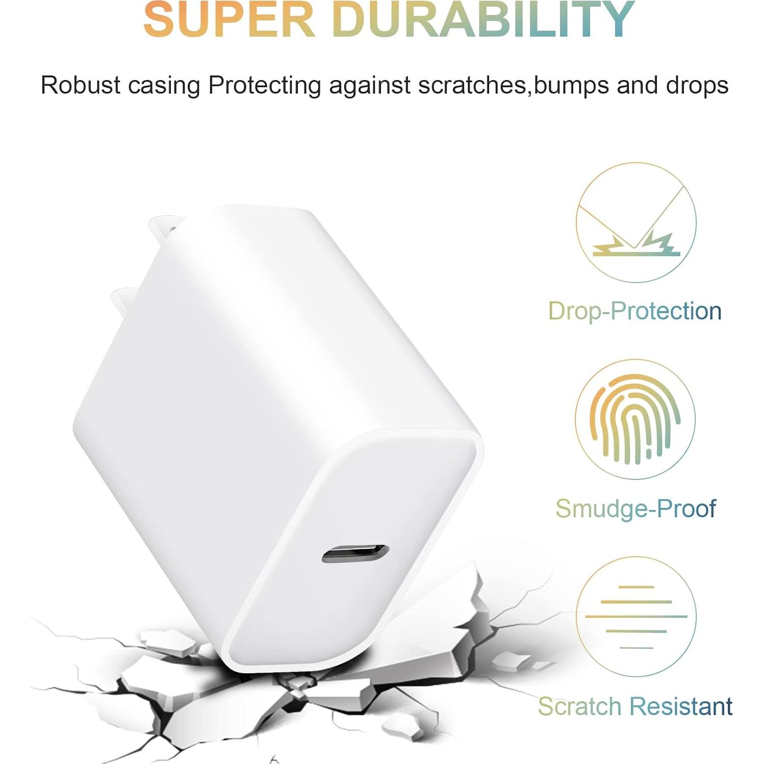 Cargador USB C 20W STAMISH para iPhone 16 y más - 2 Pack