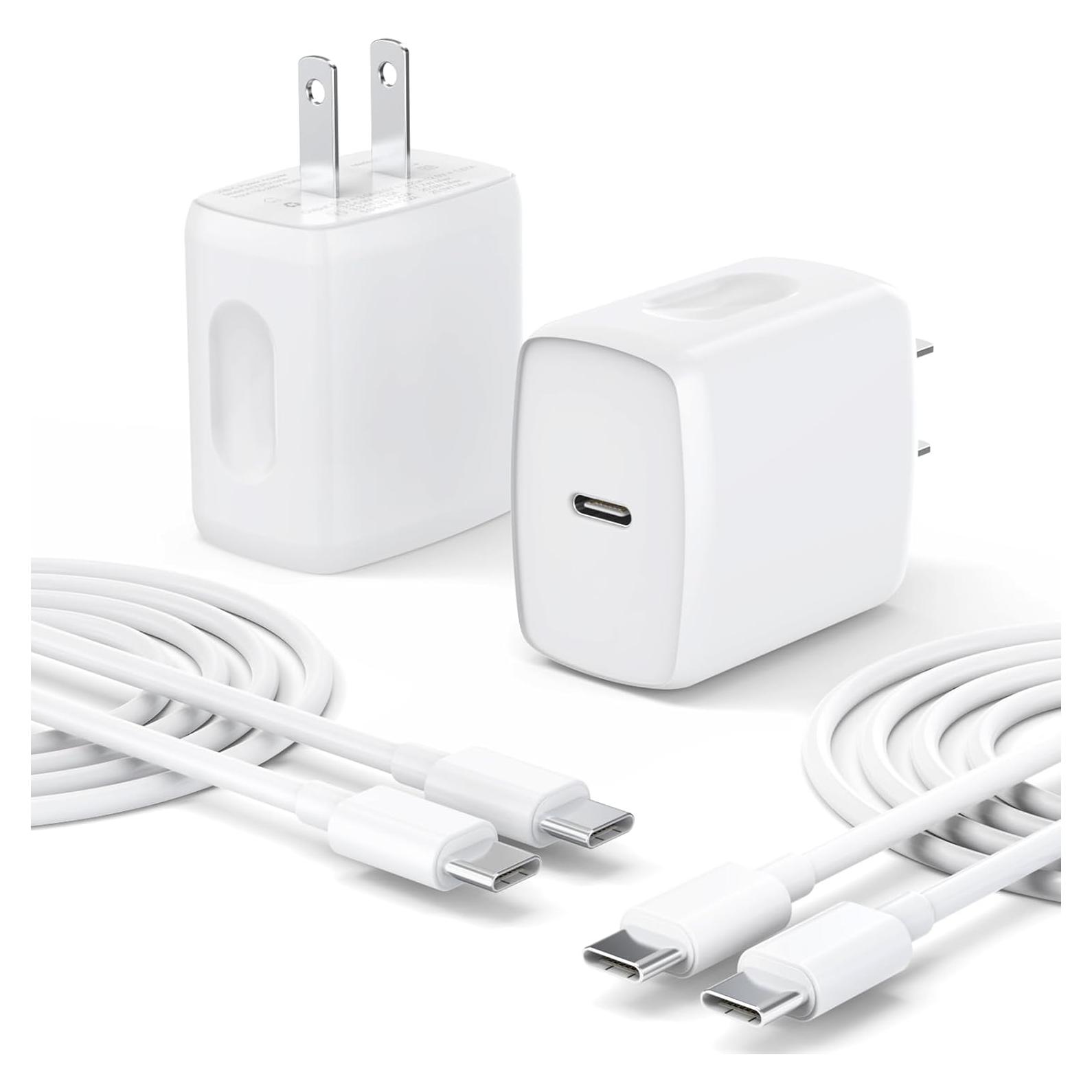 Cargador USB C Rápido 25W QUZUDN + 2 Cables 6FT