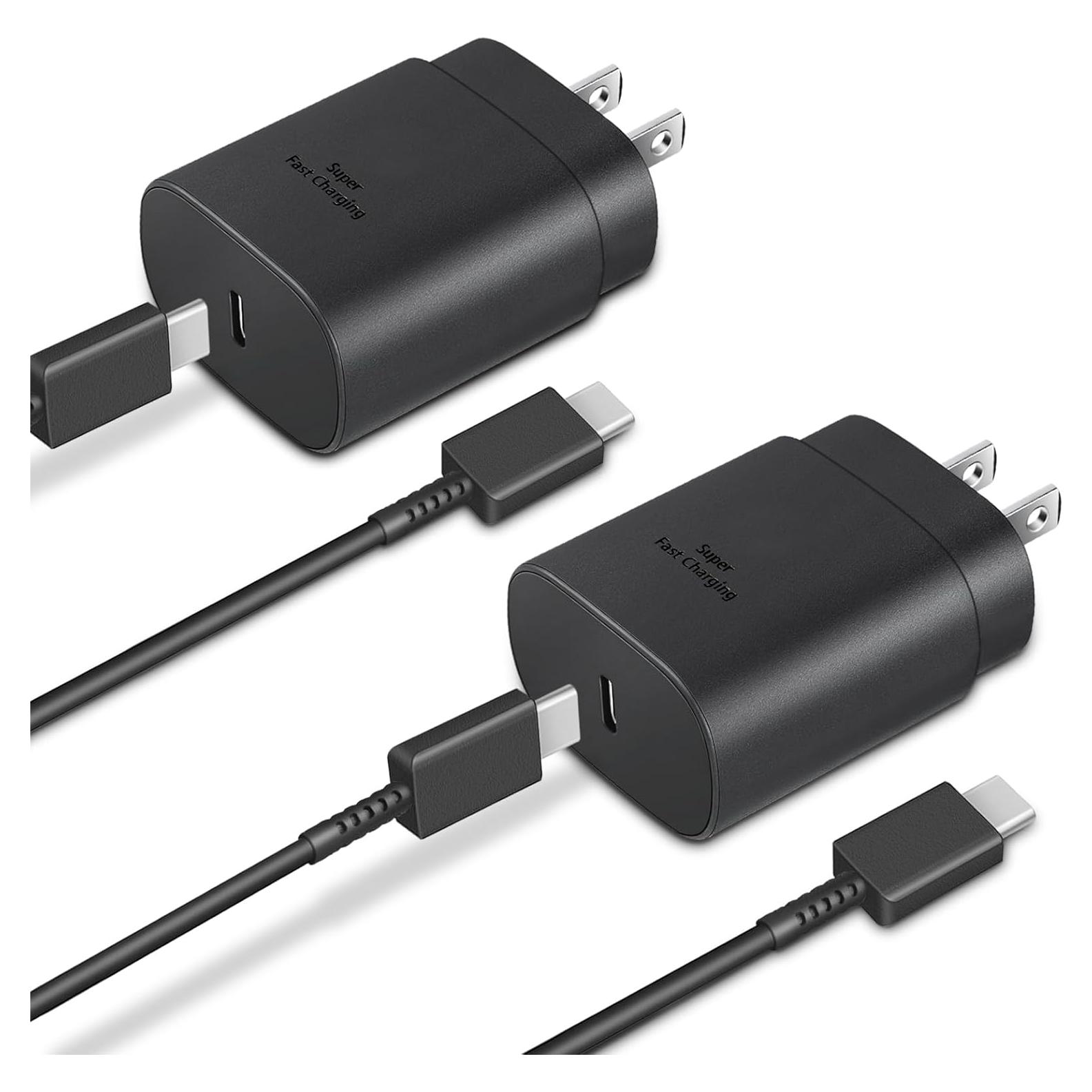 Cargador Rápido Tipo C 25W GUUSMART + 2 Cables USB-C 1.83m