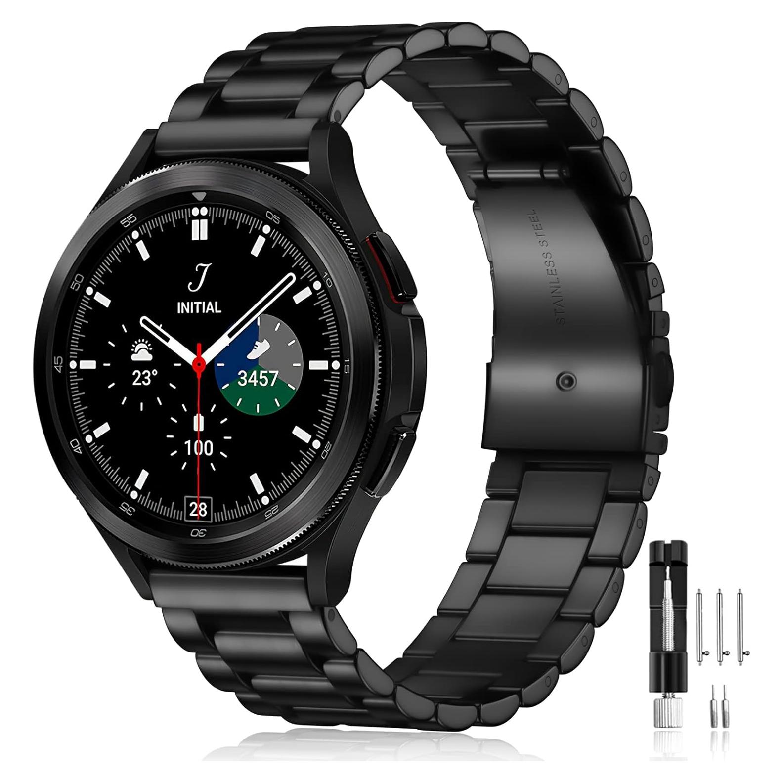 Banda de Acero Inoxidable Lerobo 20mm para Galaxy Watch 7/6/5/4