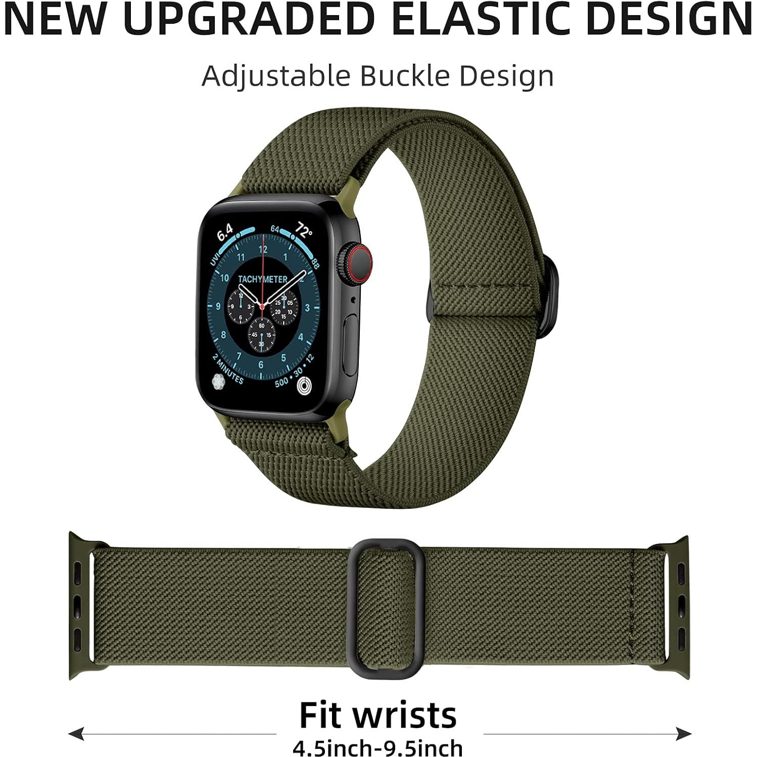 Banda Elástica de Nylon DaQin para Apple Watch 44mm 49mm 3 Piezas