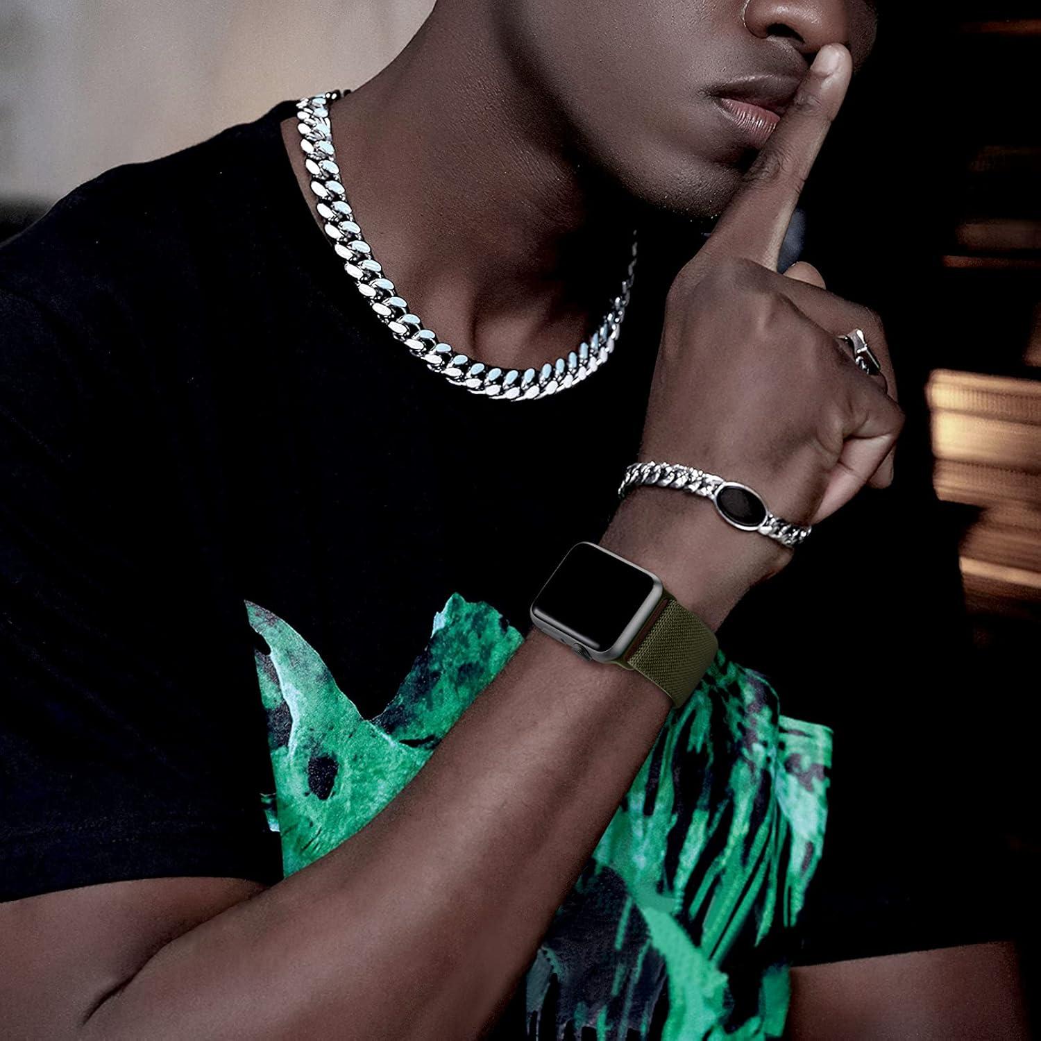 Banda Elástica de Nylon DaQin para Apple Watch 44mm 49mm 3 Piezas