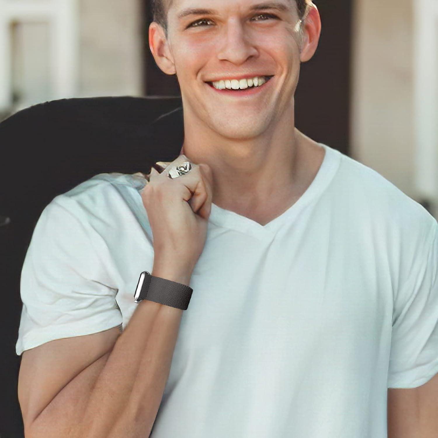 Banda Elástica de Nylon DaQin para Apple Watch 44mm 49mm 3 Piezas