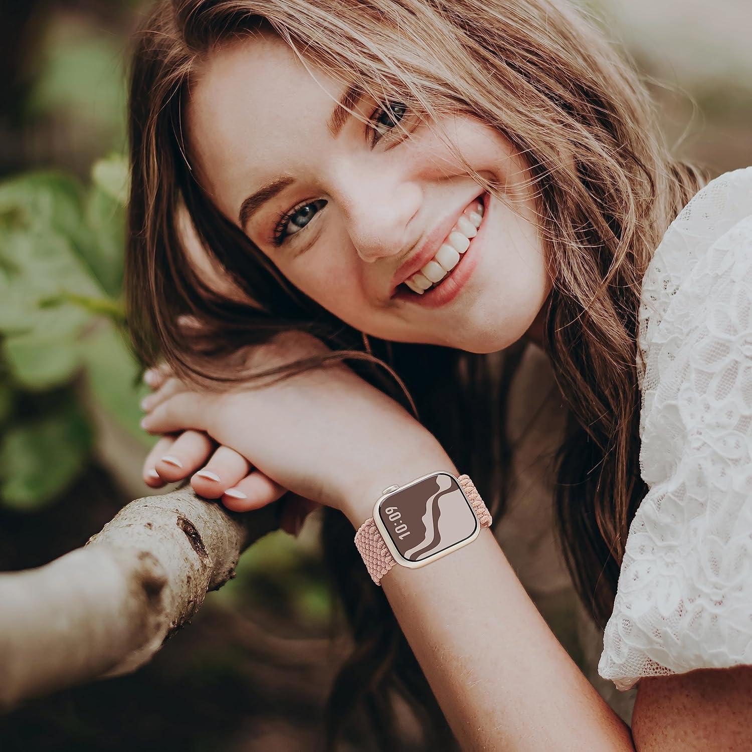 Banda Elástica Trenzada Suitisbest para Apple Watch 38-49mm