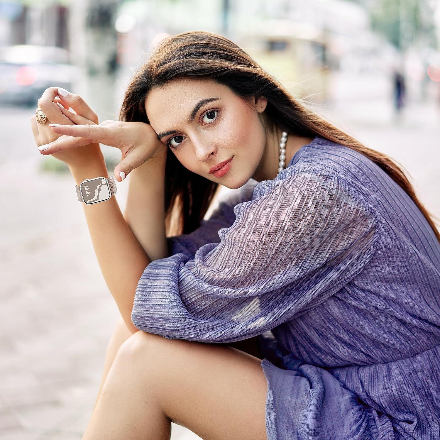 Banda Elástica Trenzada Suitisbest para Apple Watch 38-49mm