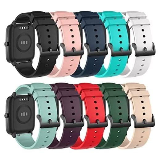 Correas de Silicona 22 mm para Reloj ENOMIR IDW19 - Paquete de 10