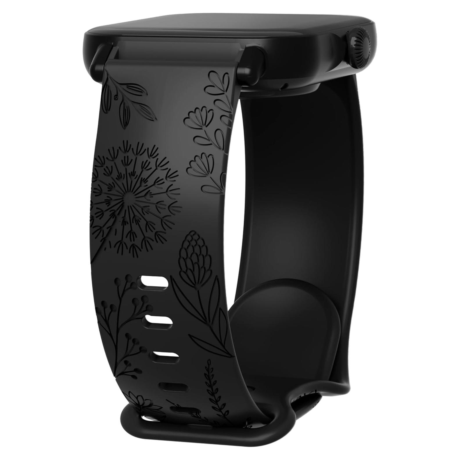 Correa de Silicona Floral 22mm para Smartwatch Fitpolo y Más