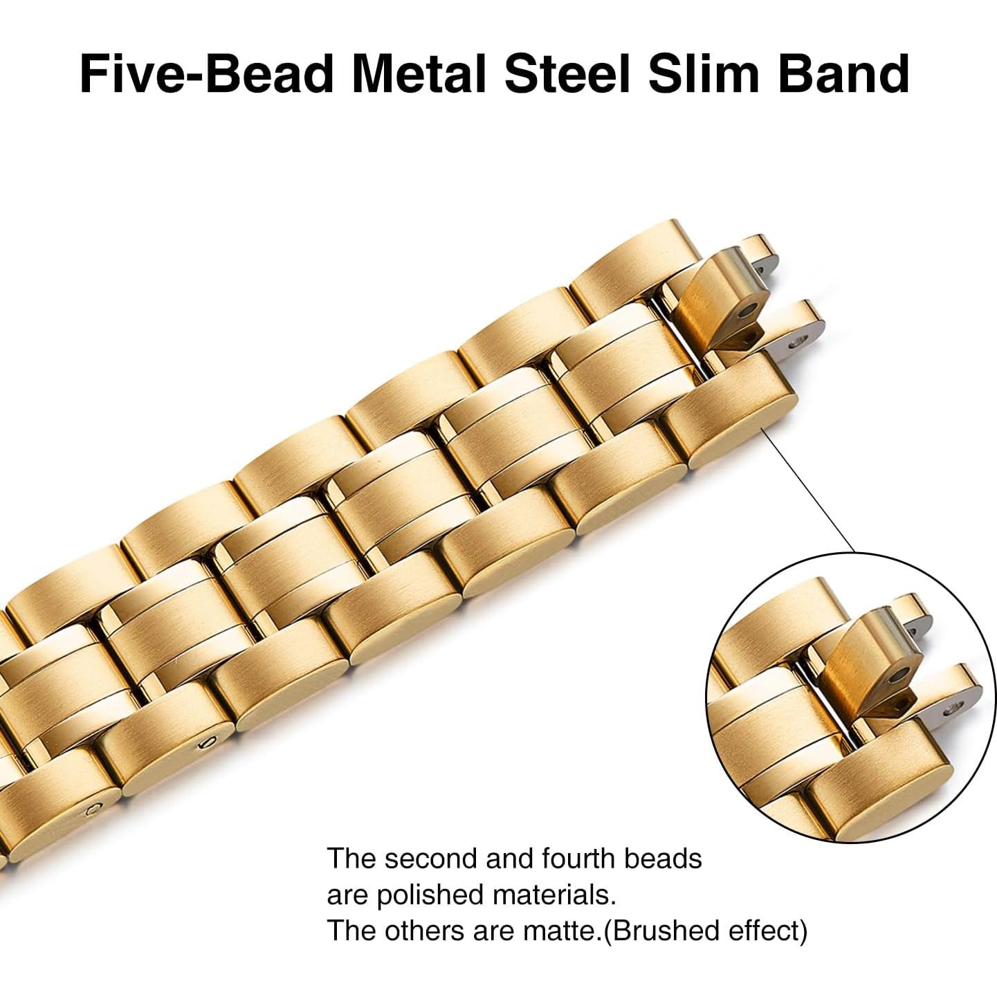 Banda de Reemplazo Delgada STIROLL para Apple Watch 38-49mm Dorado