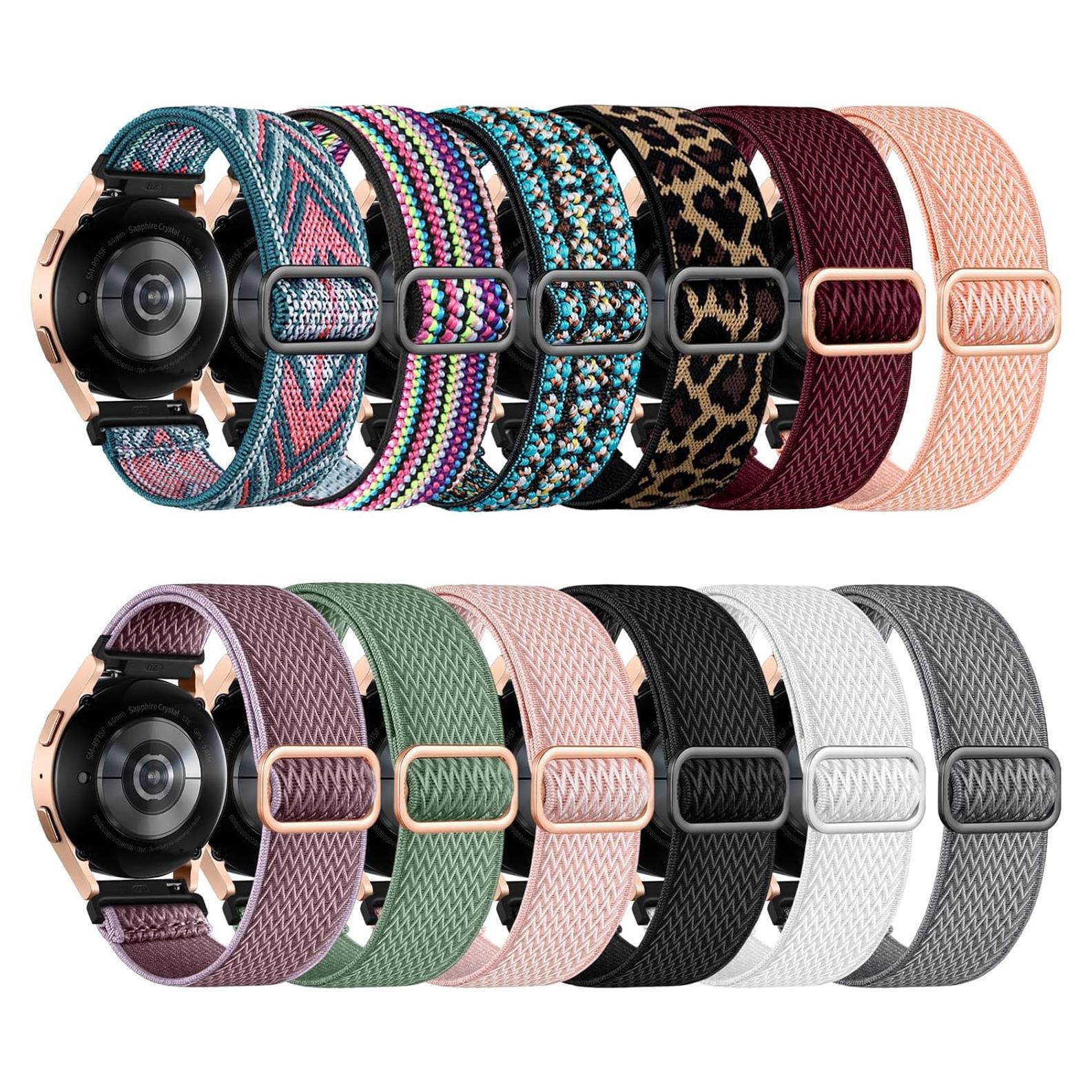 Easuny 12 Bandas Elásticas para Reloj 20mm Samsung Galaxy