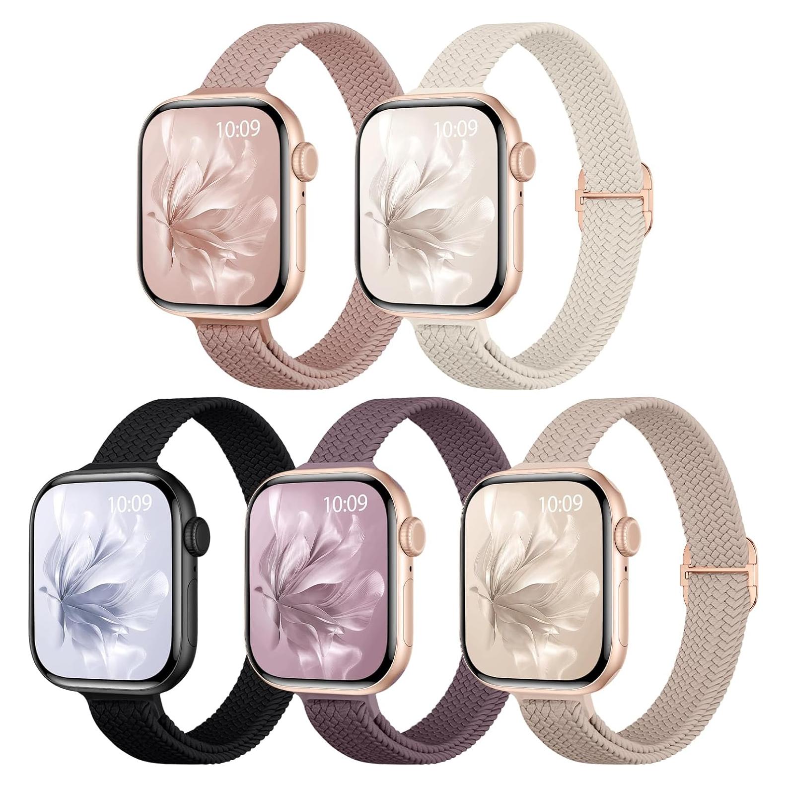 Paquete de 5 bandas elásticas Osochic para Apple Watch 38-49mm