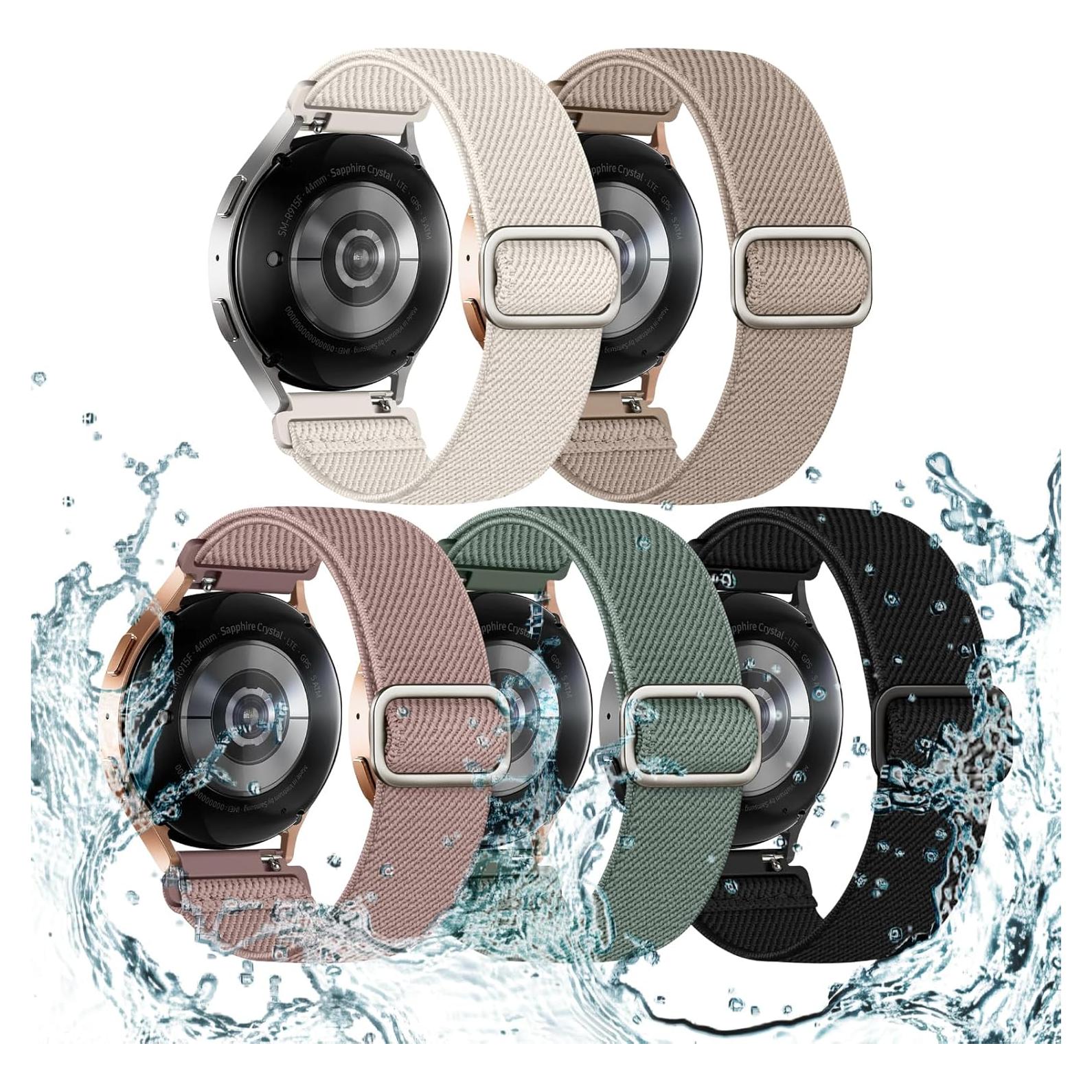 Paquete de 5 bandas elásticas Acextro 20mm para Samsung Galaxy Watch