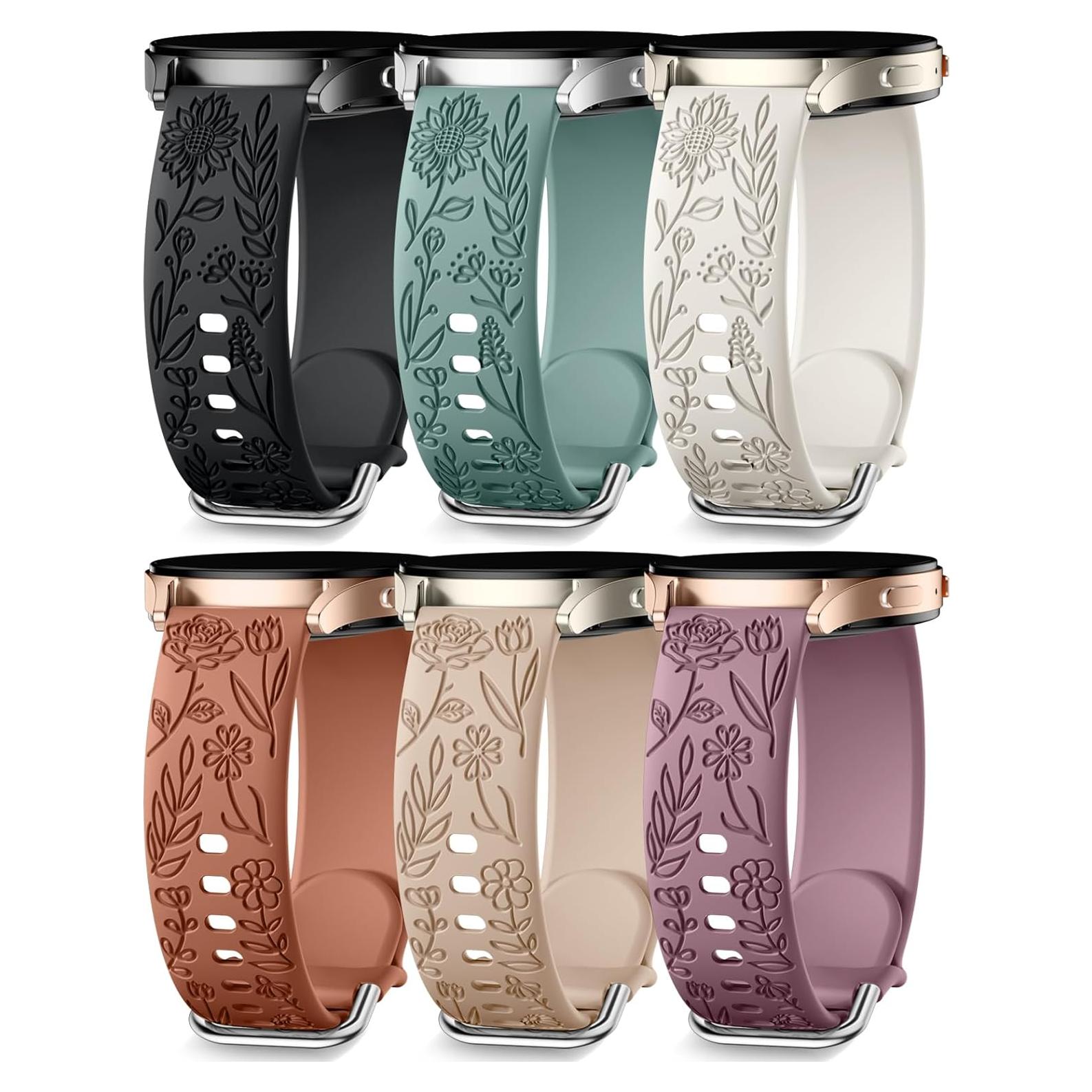 Paquete de 6 Bandas de Silicona SNBLK para Galaxy Watch 7 20mm